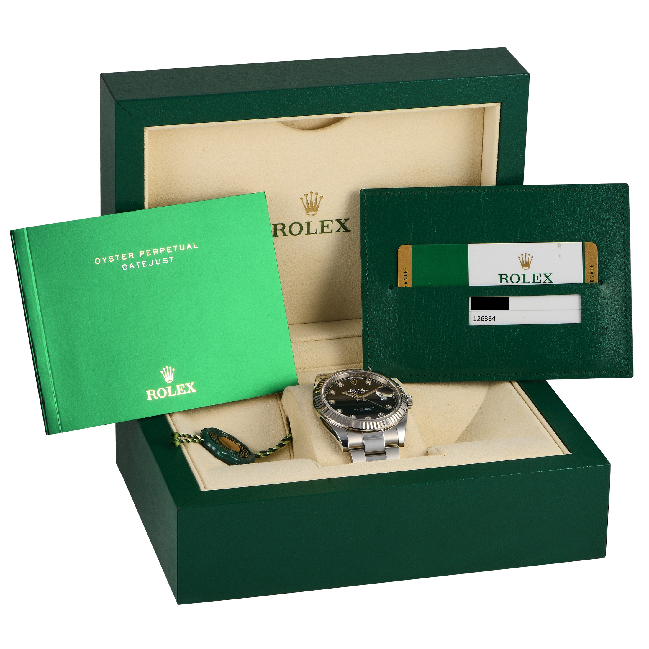 Rolex Datejust 41 Black Diamond Dial Watch 126334 - Image 5