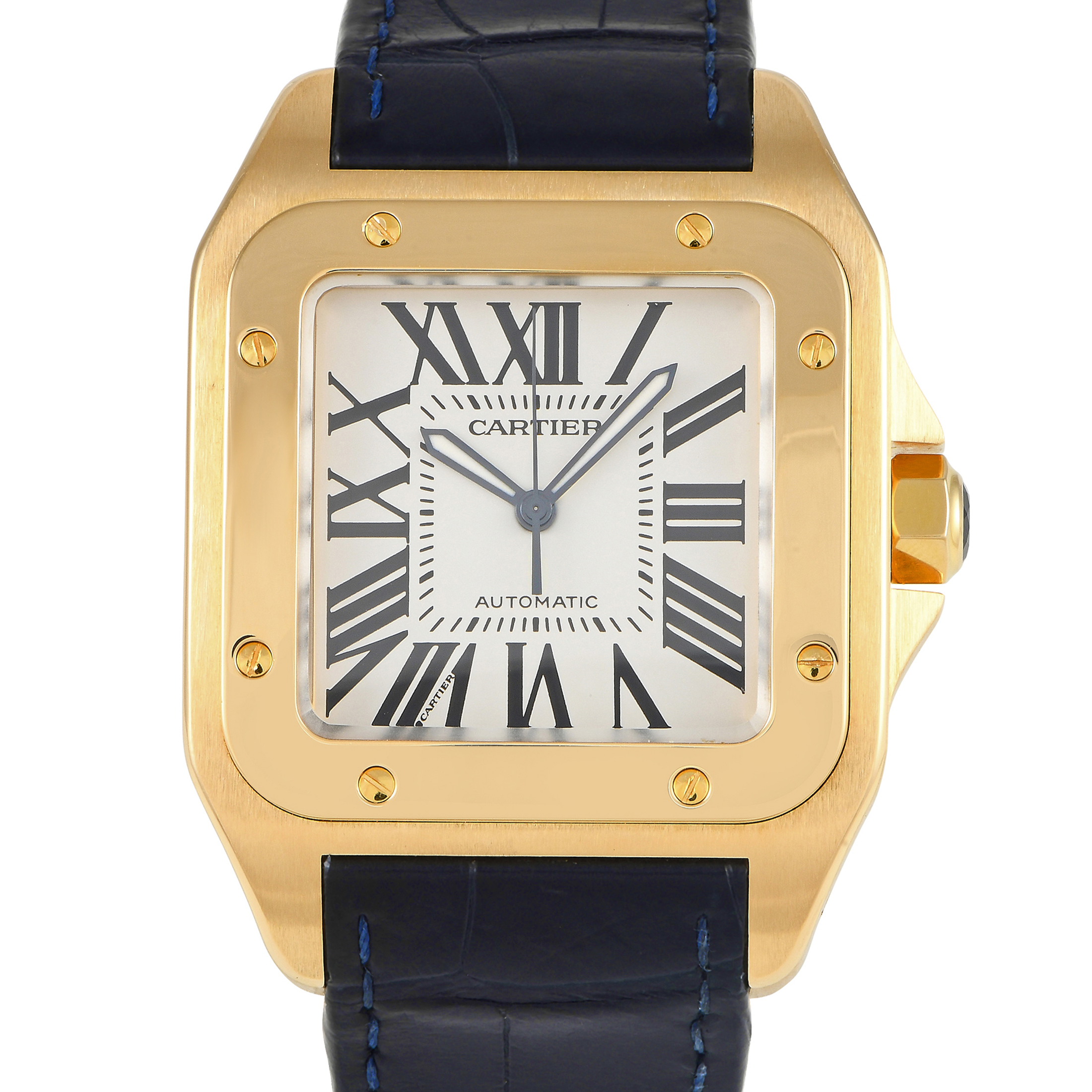 Cartier Santos 100 XL 18K Yellow Gold Watch 2657