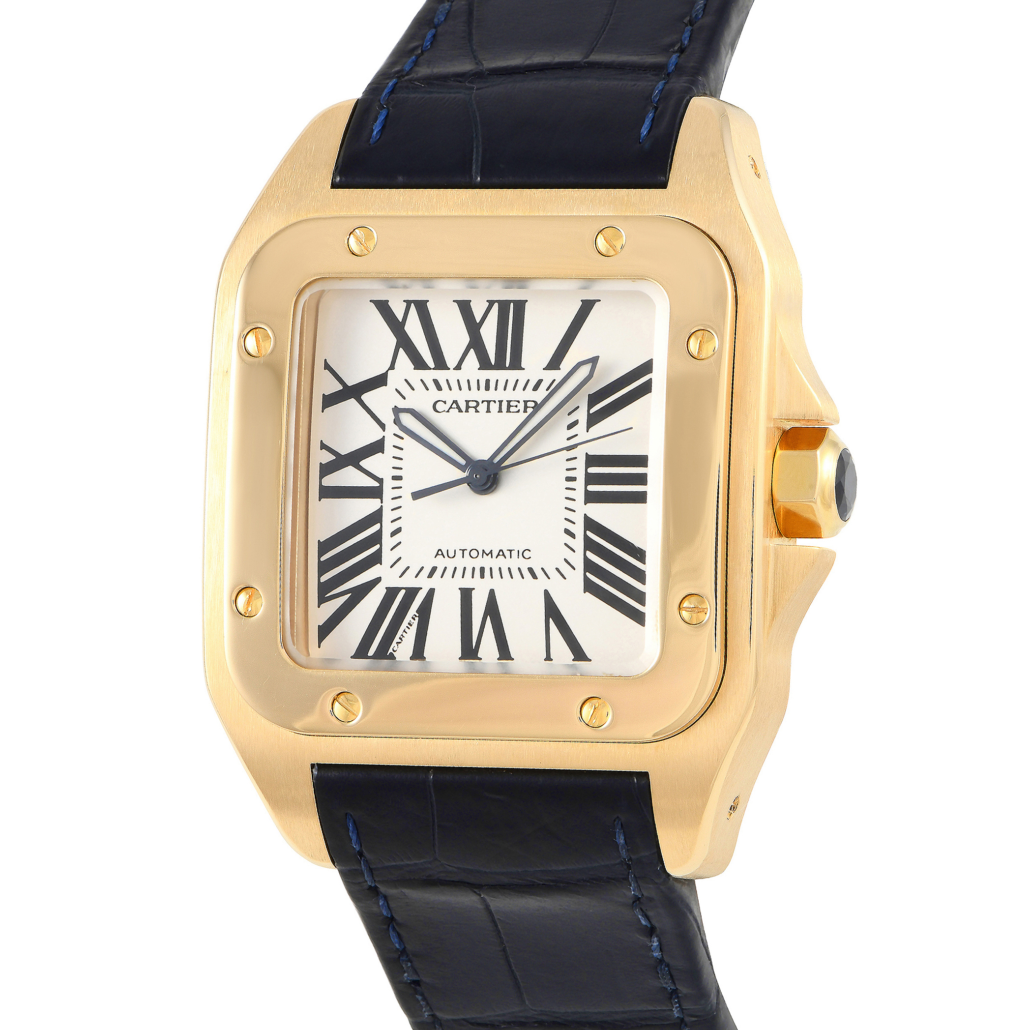 Cartier Santos 100 XL 18K Yellow Gold Watch 2657 - Image 2