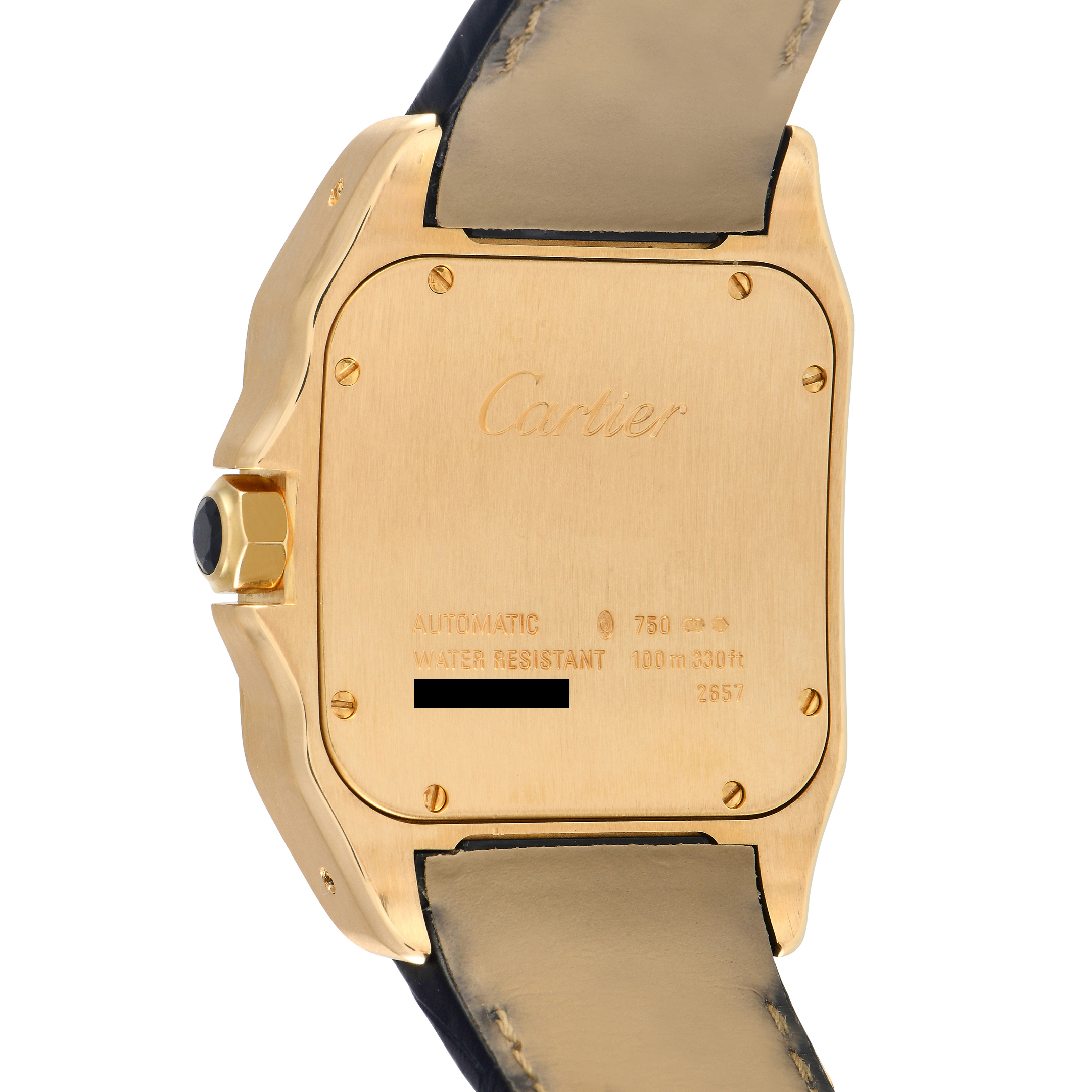 Cartier Santos 100 XL 18K Yellow Gold Watch 2657 - Image 3