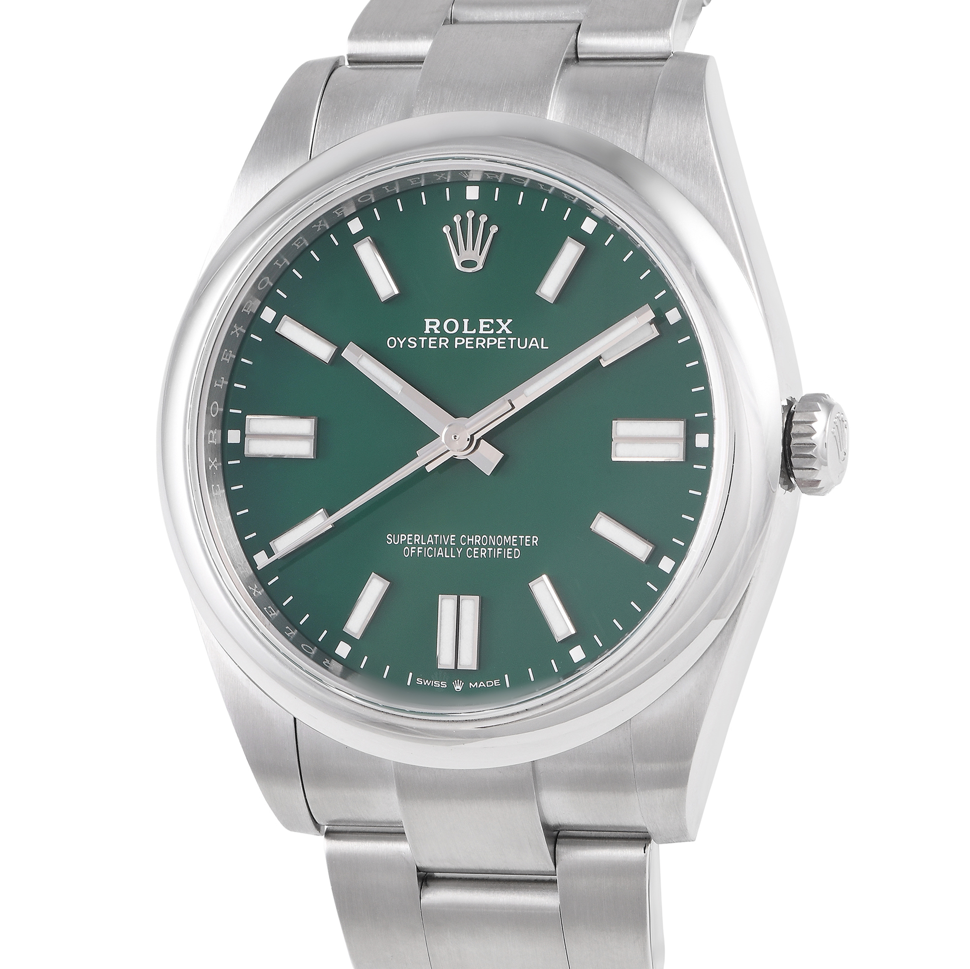 Rolex Oyster Perpetual 41 Green Dial Watch 124300 - Image 2