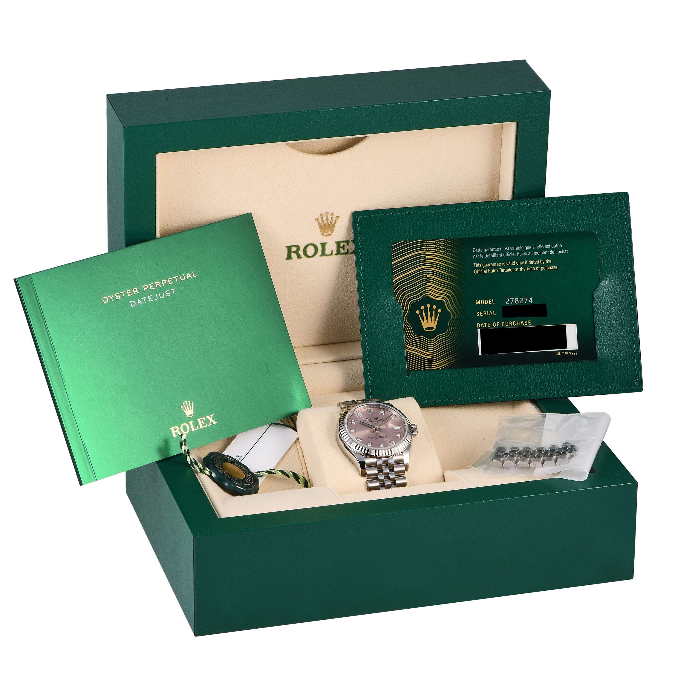 Rolex Lady Datejust Pink Diamond Dial Watch 278274 - Image 5