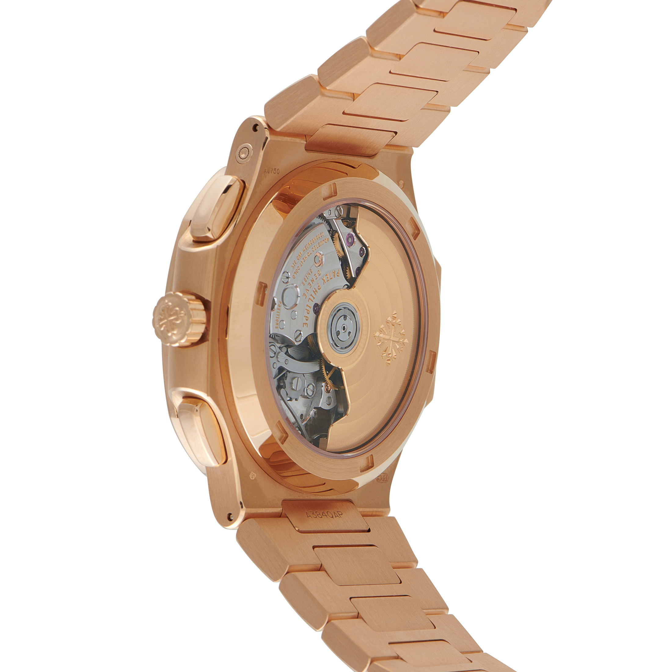 Patek Philippe Nautilus Travel Time Chronograph Rose Gold Blue Dial Watch 5990/1r-001 - Image 3