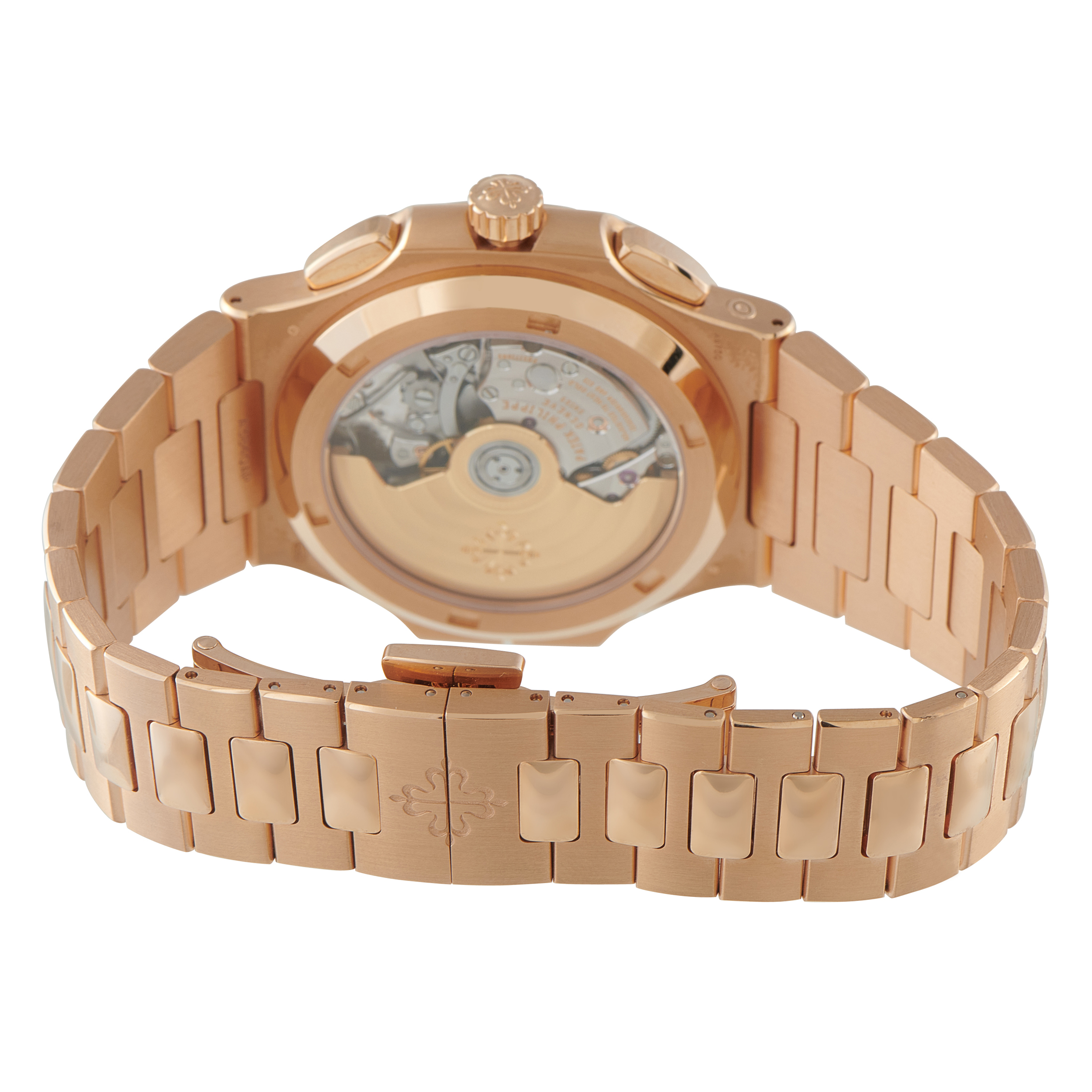 Patek Philippe Nautilus Travel Time Chronograph Rose Gold Blue Dial Watch 5990/1r-001 - Image 4