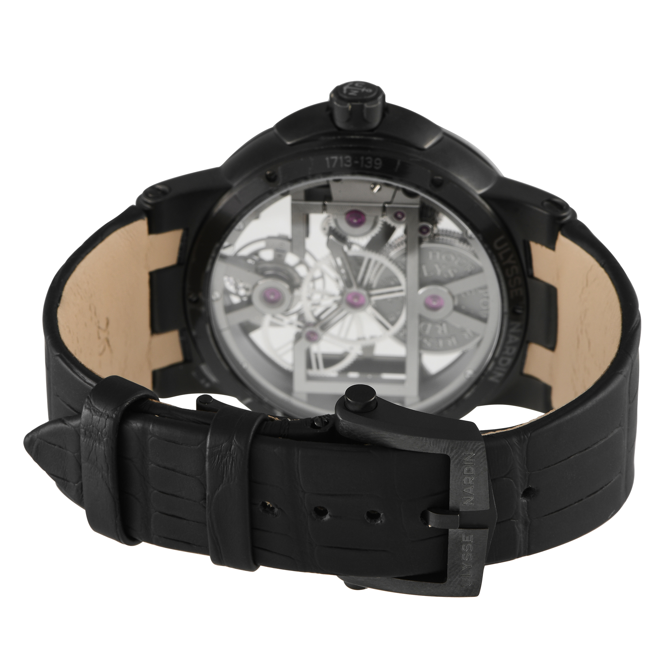 Ulysse Nardin Executive Skeleton Tourbillon Diamond Watch 1713-139/MAGIC-BLACK - Image 4