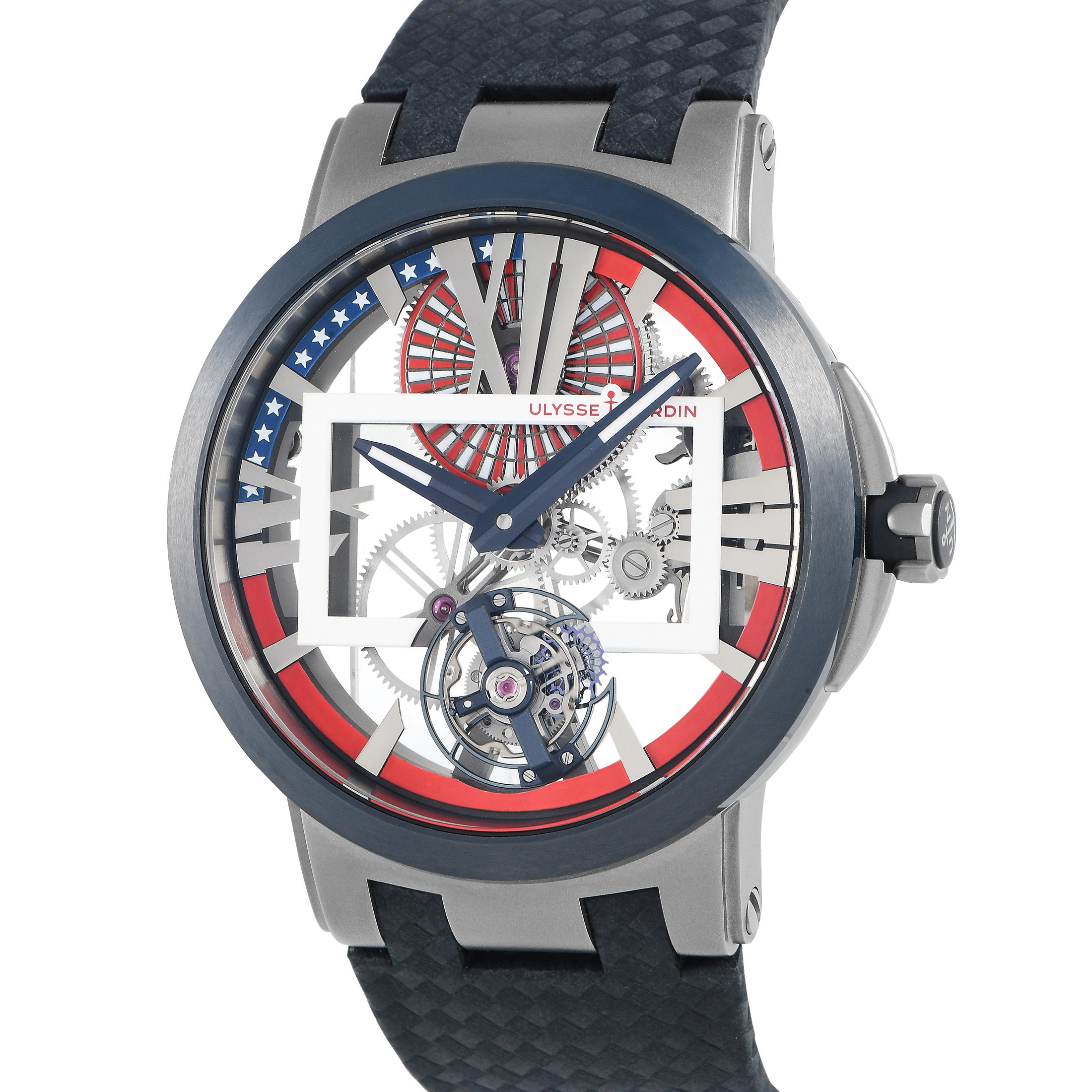 Ulysse Nardin Executive Skeleton Tourbillon Red/Blue Watch 1713-139/US - Image 2