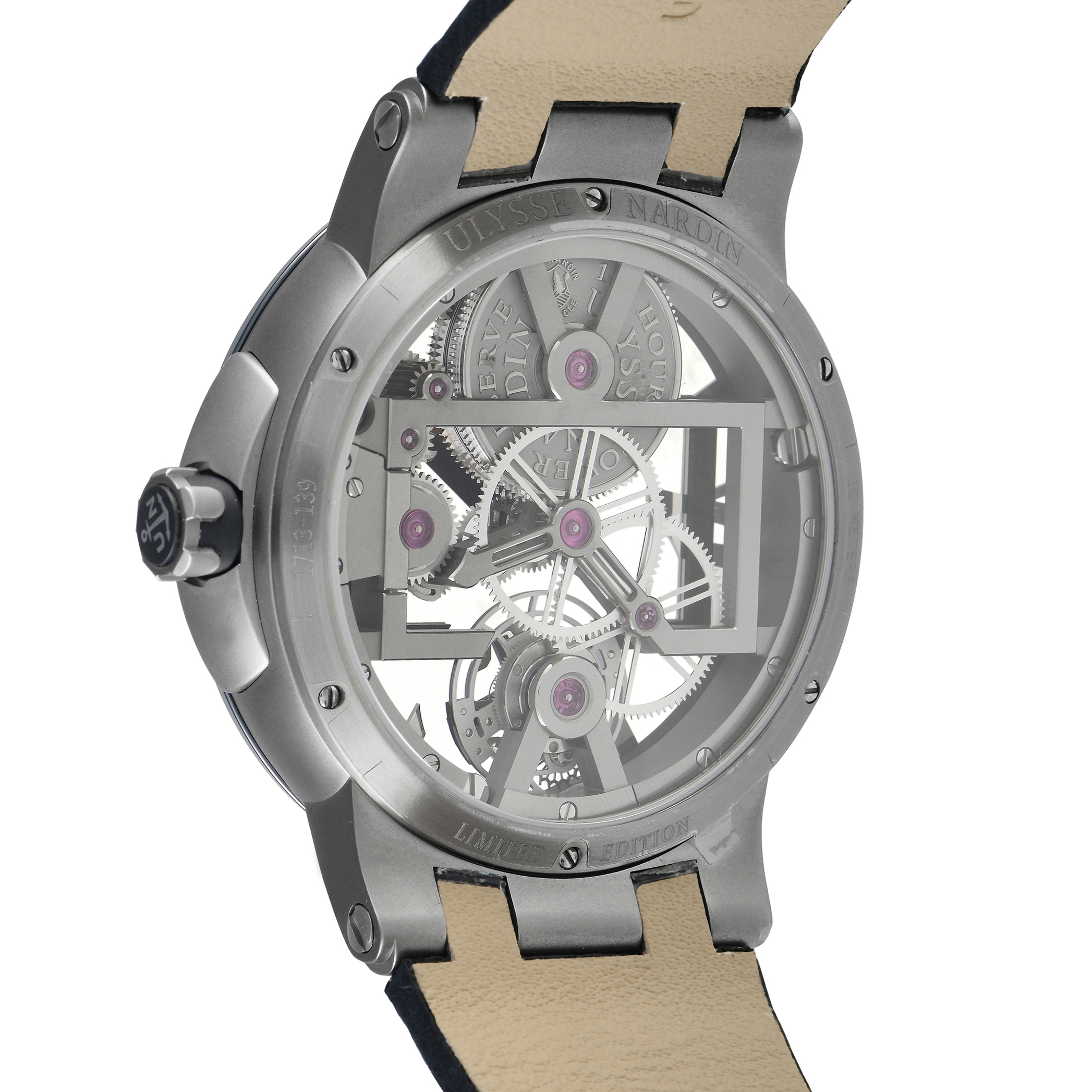 Ulysse Nardin Executive Skeleton Tourbillon Red/Blue Watch 1713-139/US - Image 3