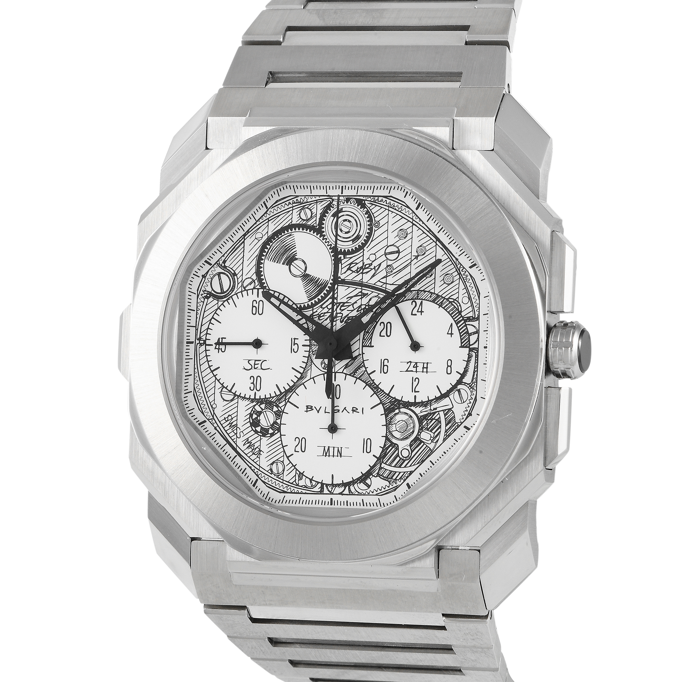 Bvlgari Octo Finissimo Sketch Chronograph GMT Watch 104192 - Image 2