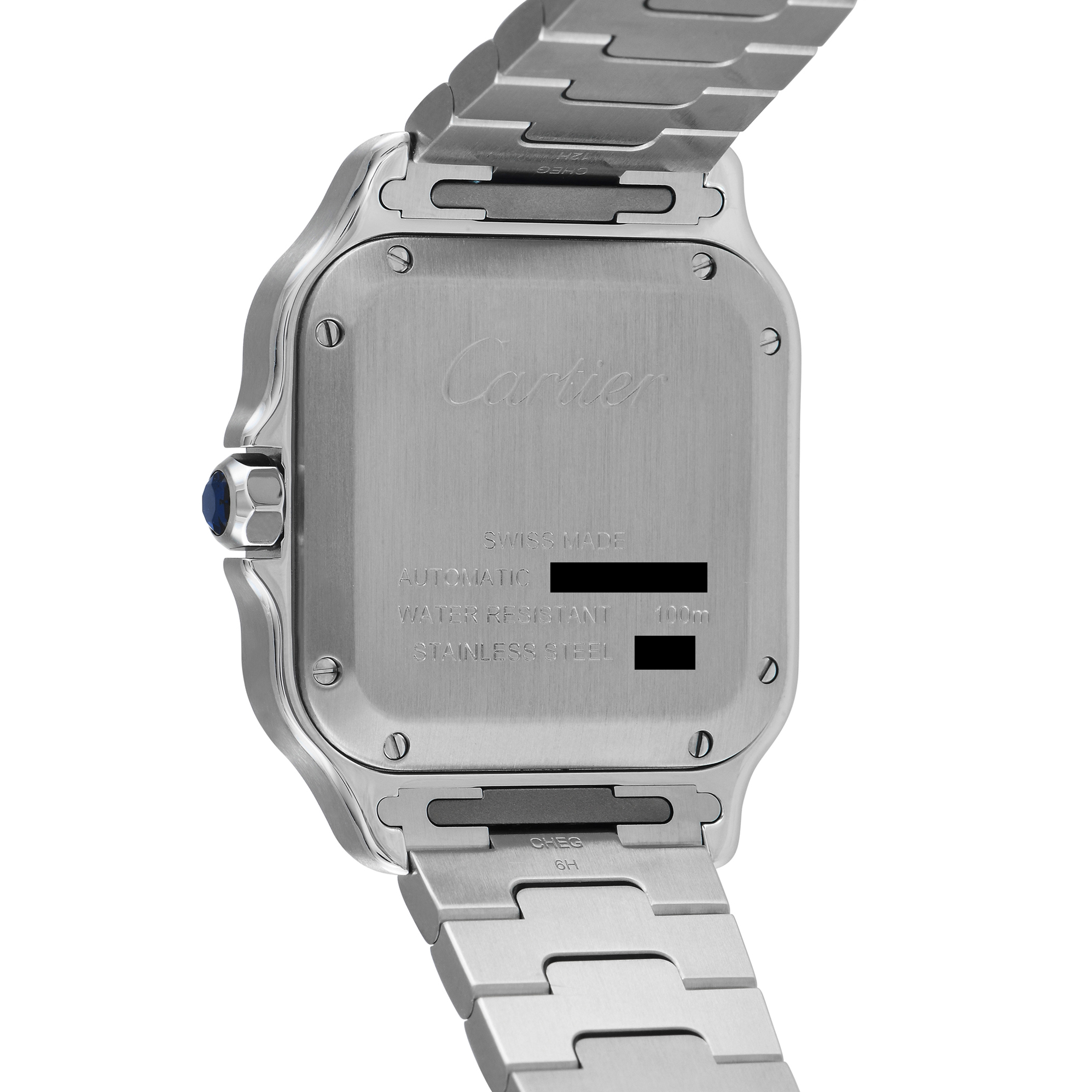 Cartier Santos Medium Model Diamond Bezel Watch W3SA0007 - Image 3