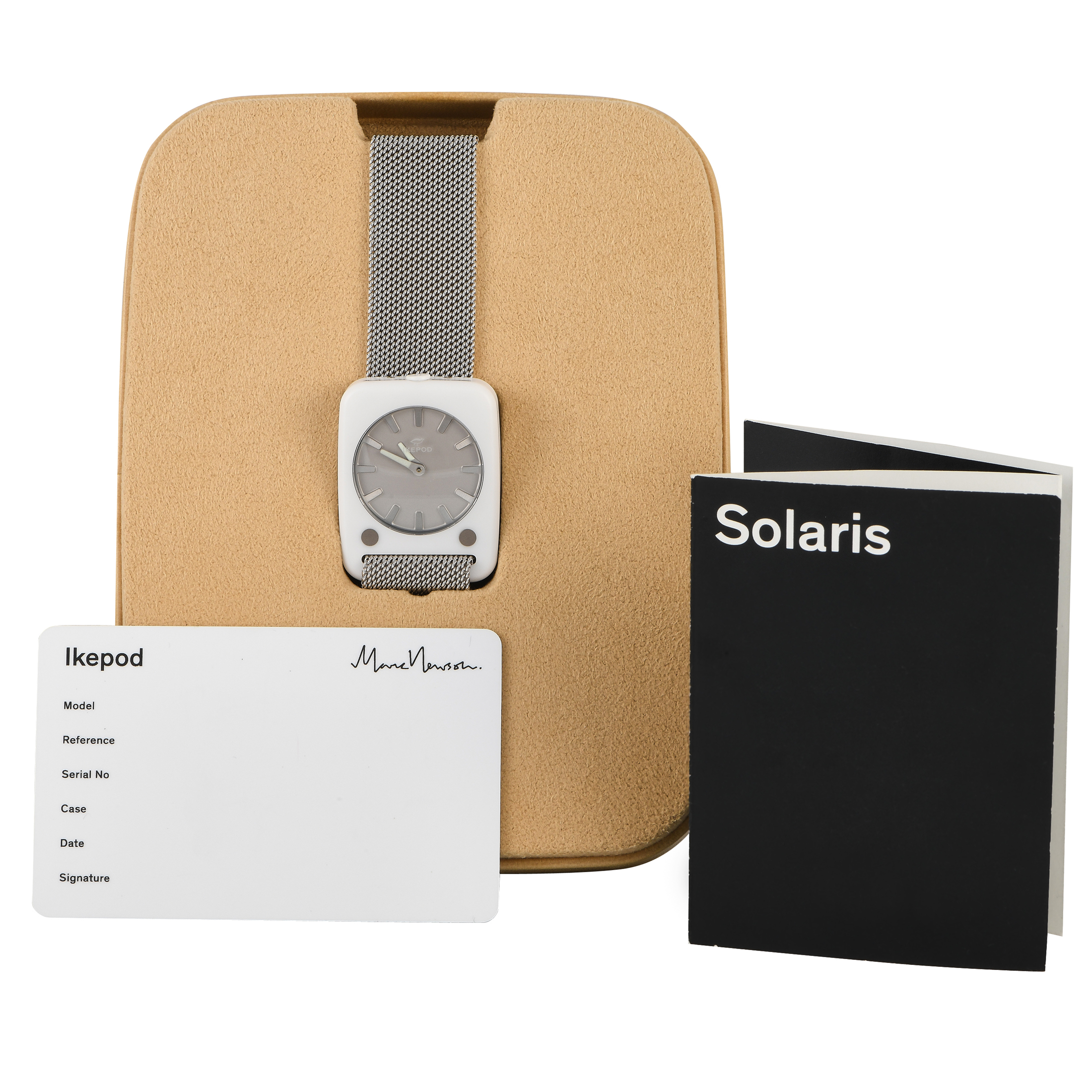 Ikepod Solaris White Ceramic Watch SCW22 - Image 5