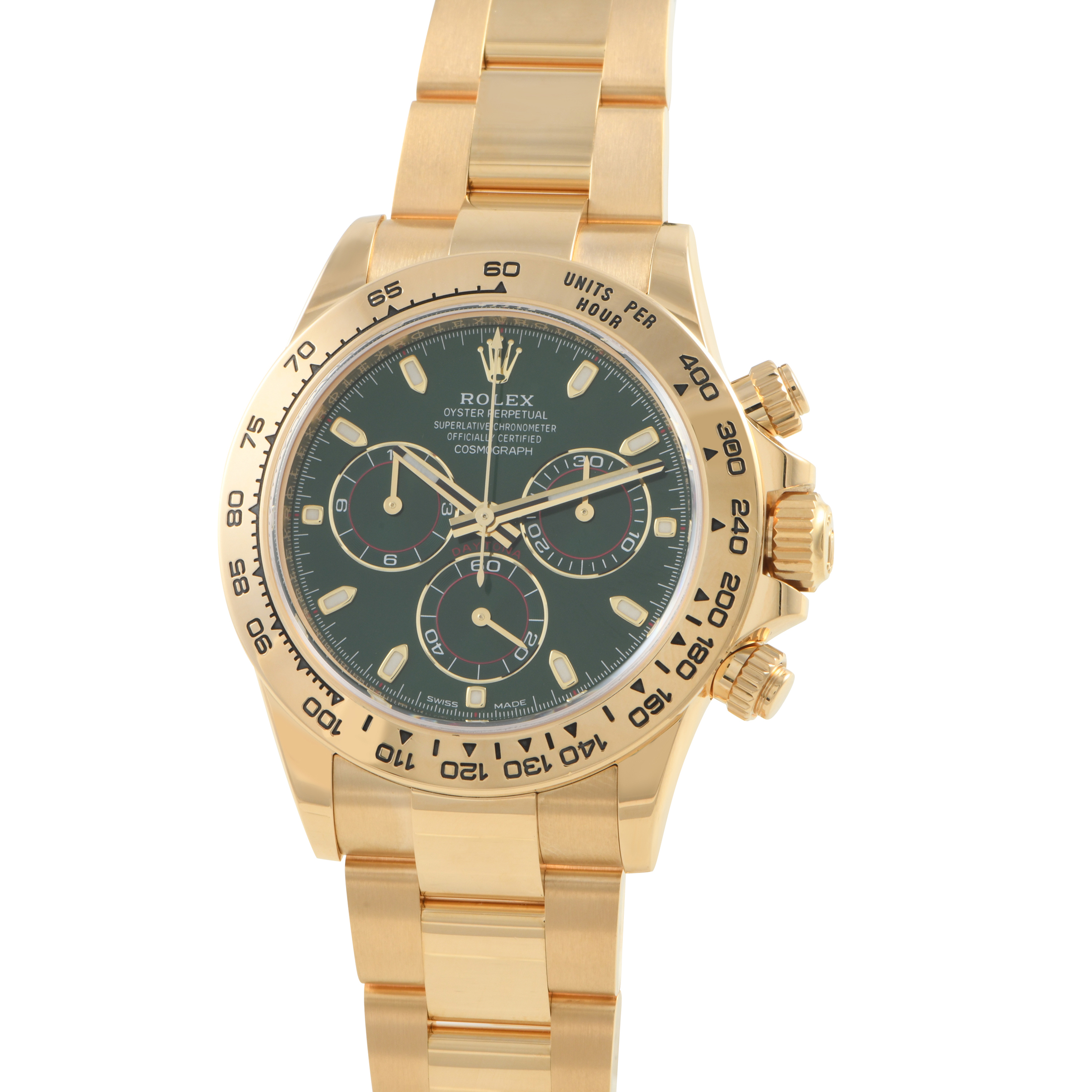 Rolex Daytona Green Dial Yellow Gold Watch 116508 - Image 2