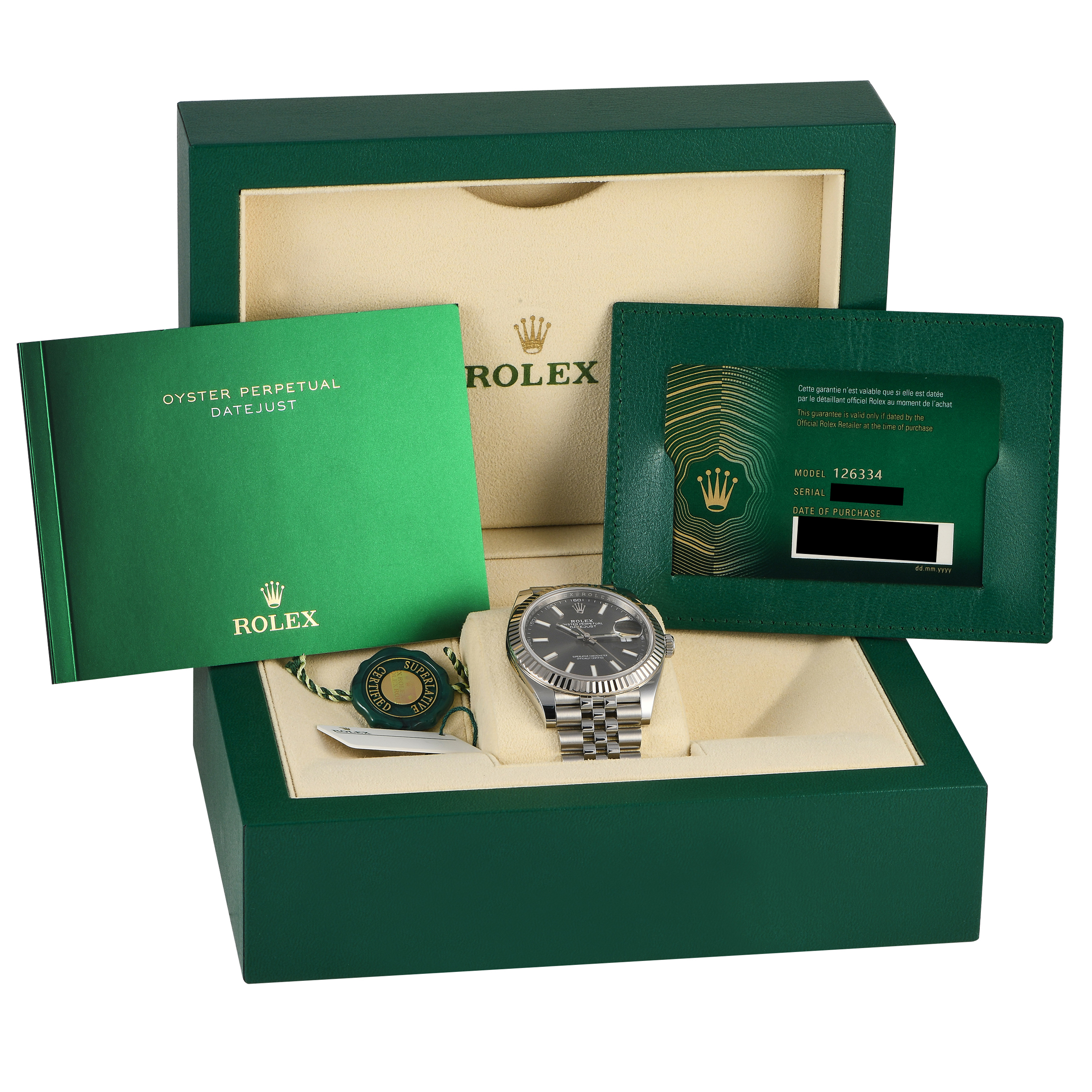 Rolex Datejust 41 Slate Dial Watch 126334
