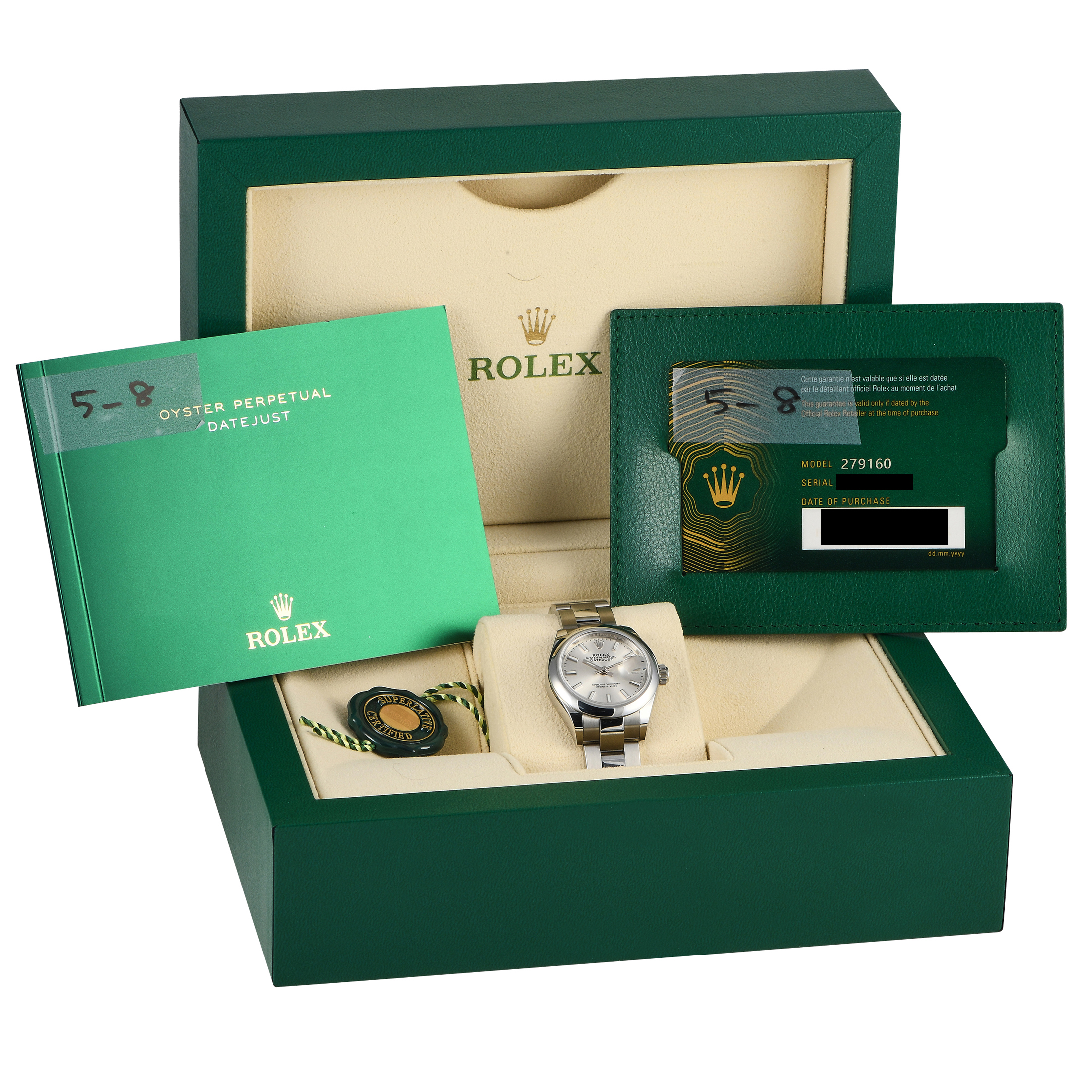 Rolex Lady-Datejust Silver Dial Watch 279160 - Image 5