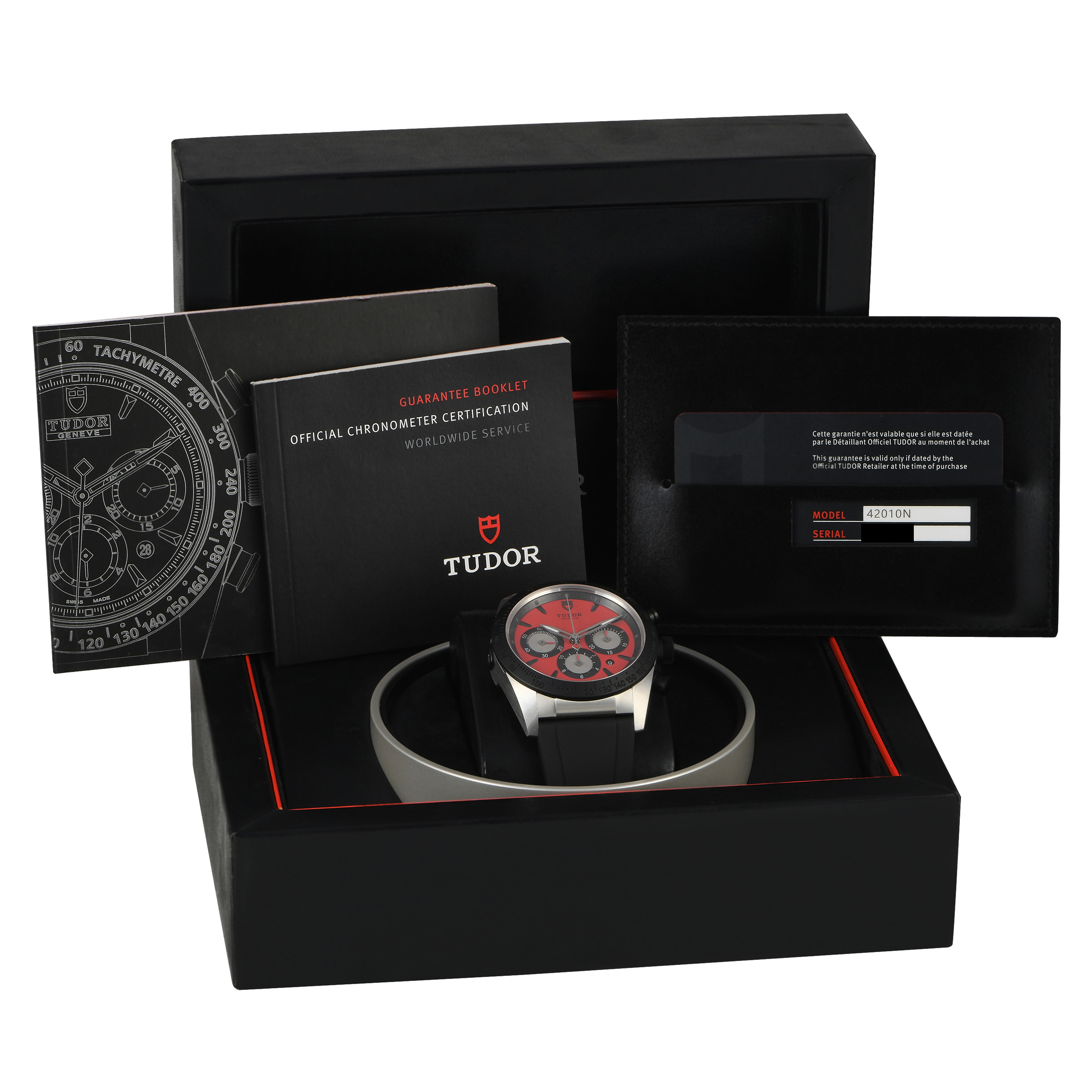 Tudor Fastrider Chronograph Red Dial Watch 42010N - Image 5