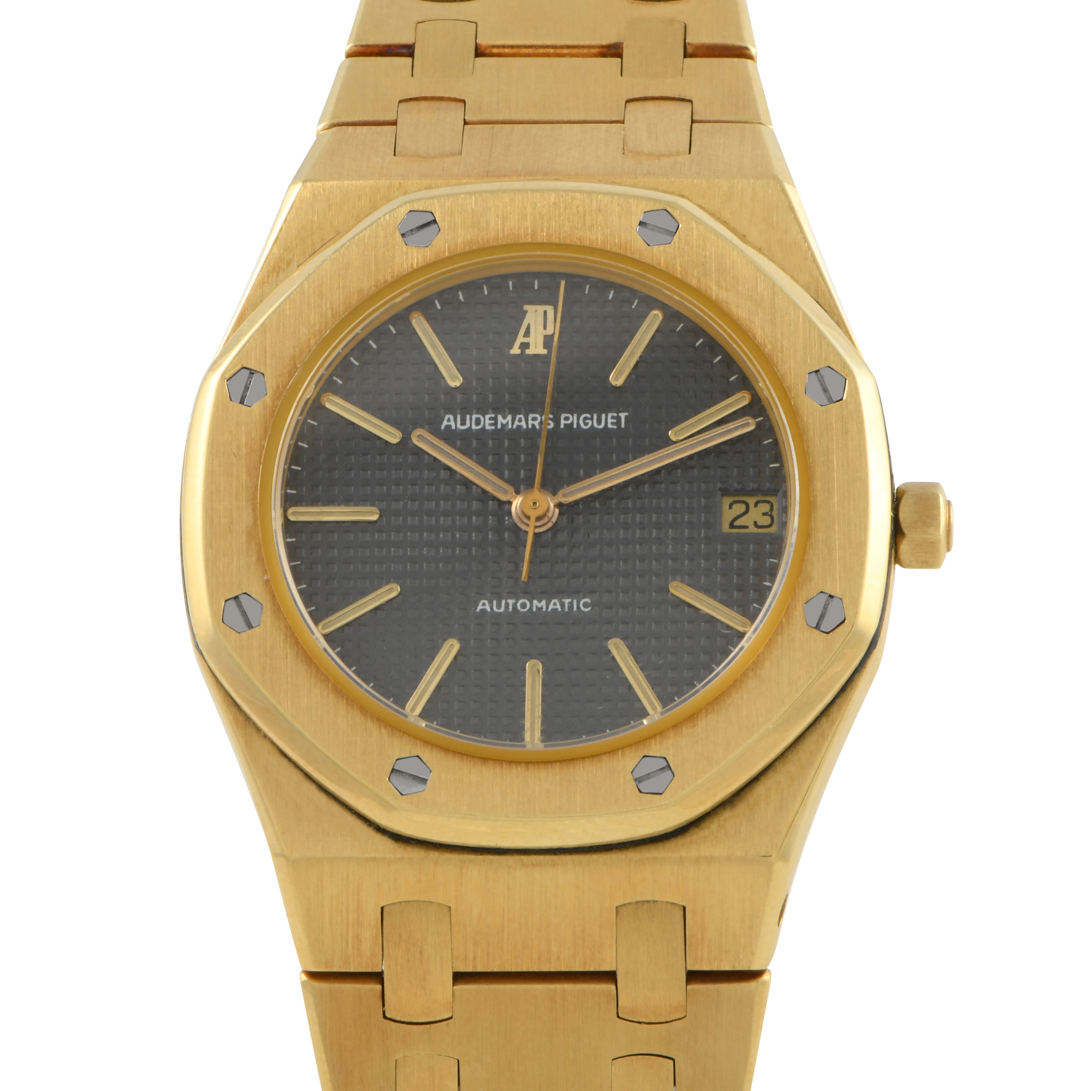 Audemars Piguet Royal Oak Slate Dial 18K Yellow Gold Watch 4100BA