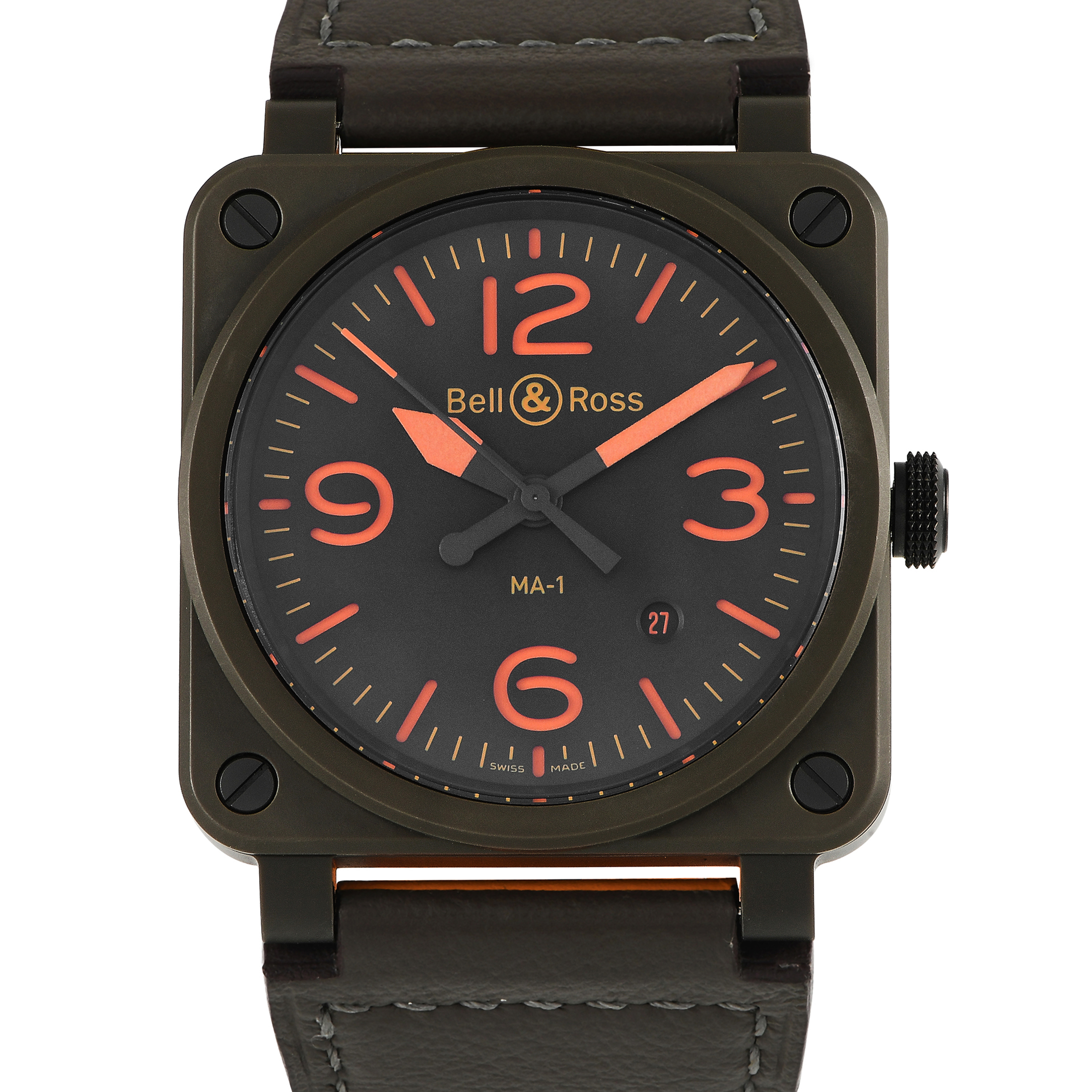 Bell & Ross BR03-92 MA-1 Green Ceramic Watch BR0392-KAO-CE/SCA