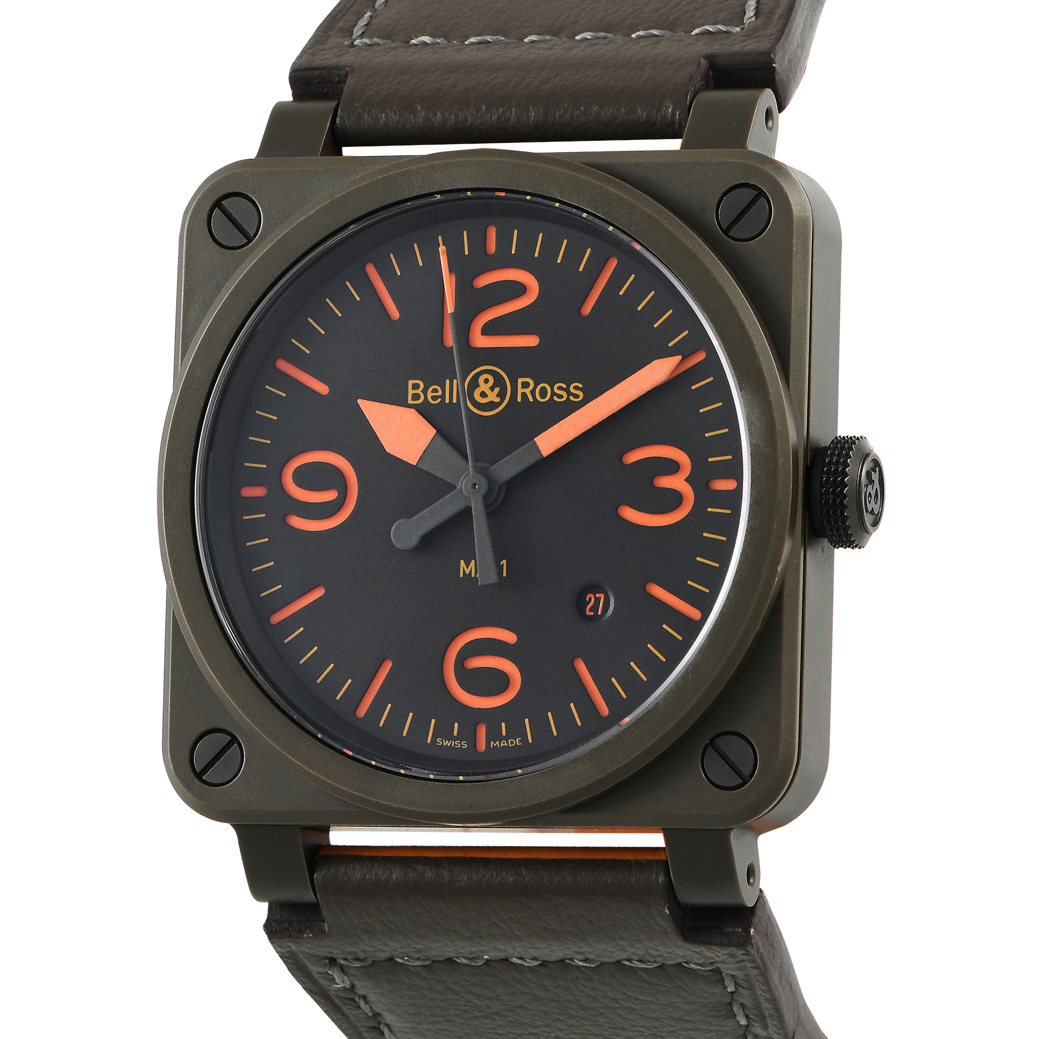 Bell & Ross BR03-92 MA-1 Green Ceramic Watch BR0392-KAO-CE/SCA - Image 2