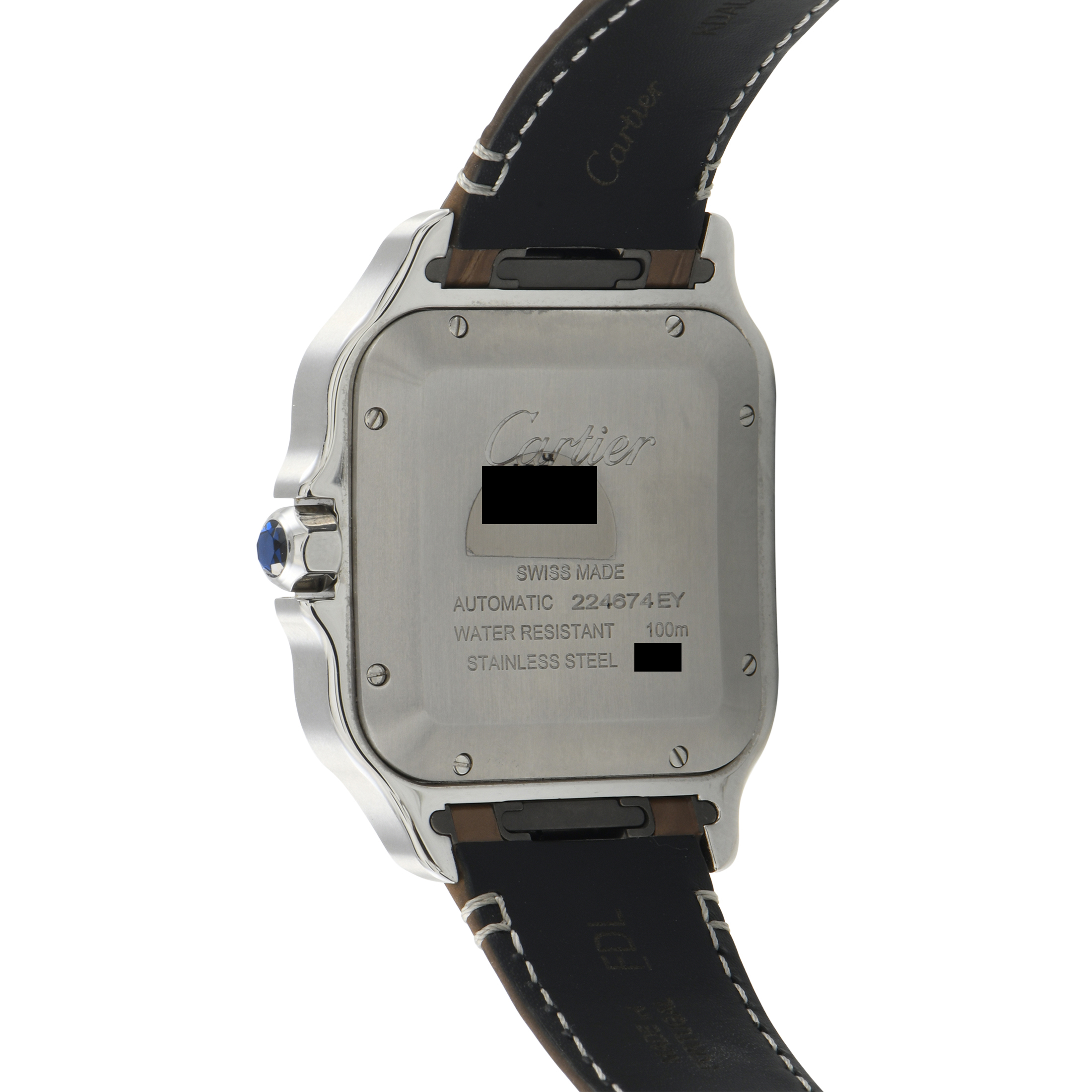 Cartier Santos Brown Sunburst Dial Watch WSSA0064 - Image 3