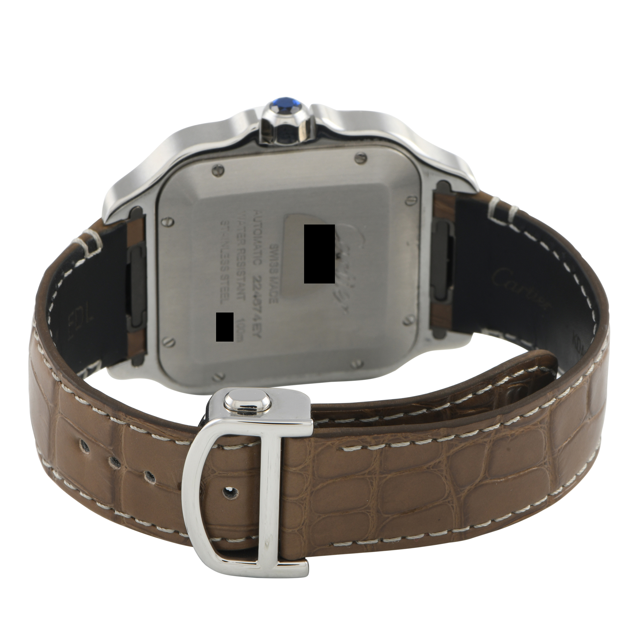 Cartier Santos Brown Sunburst Dial Watch WSSA0064 - Image 4