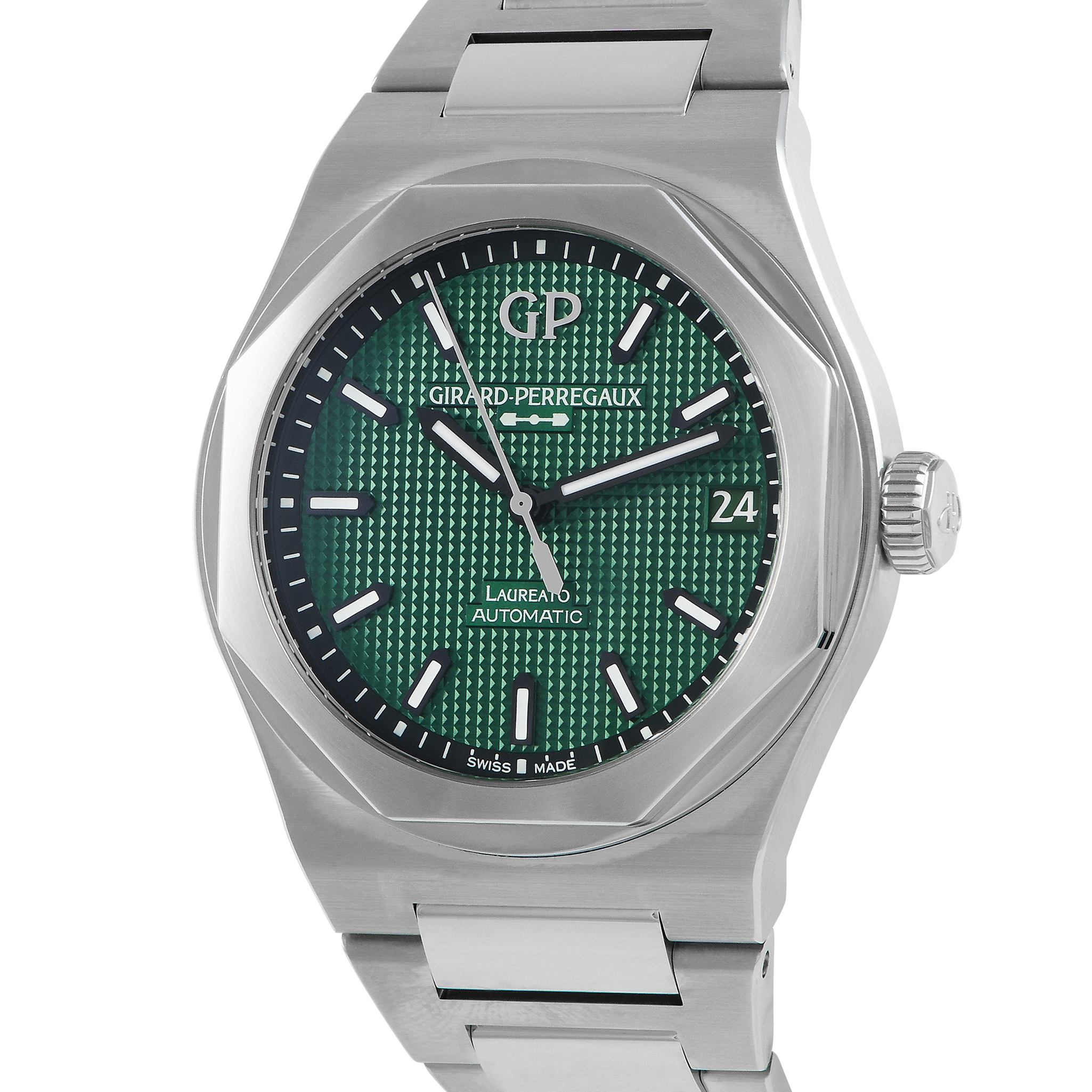 Girard Perregaux Laureato 42mm Green Dial Watch 81010-11-3153-1CM - Image 2