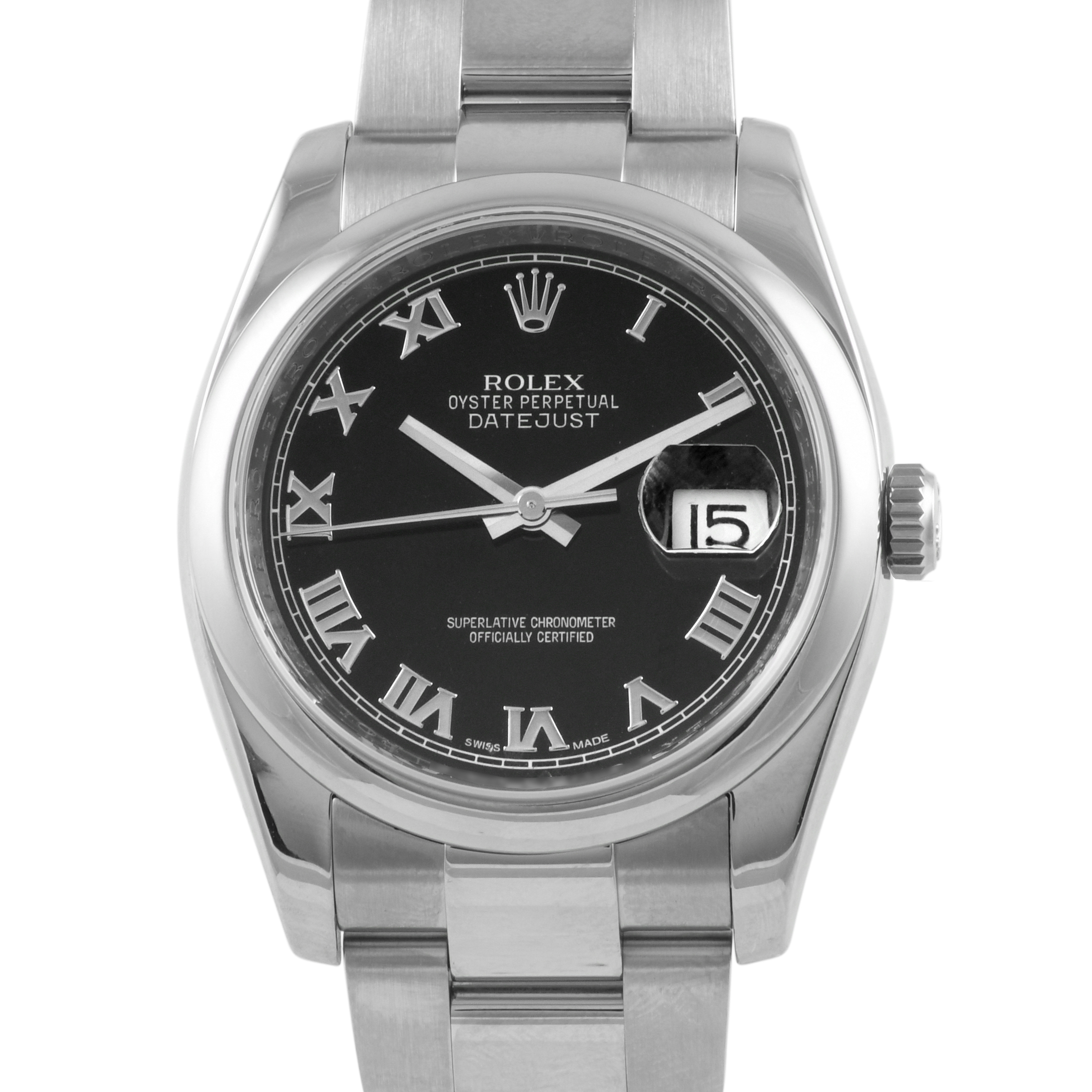 Rolex Datejust 36 Black Dial Watch 116200