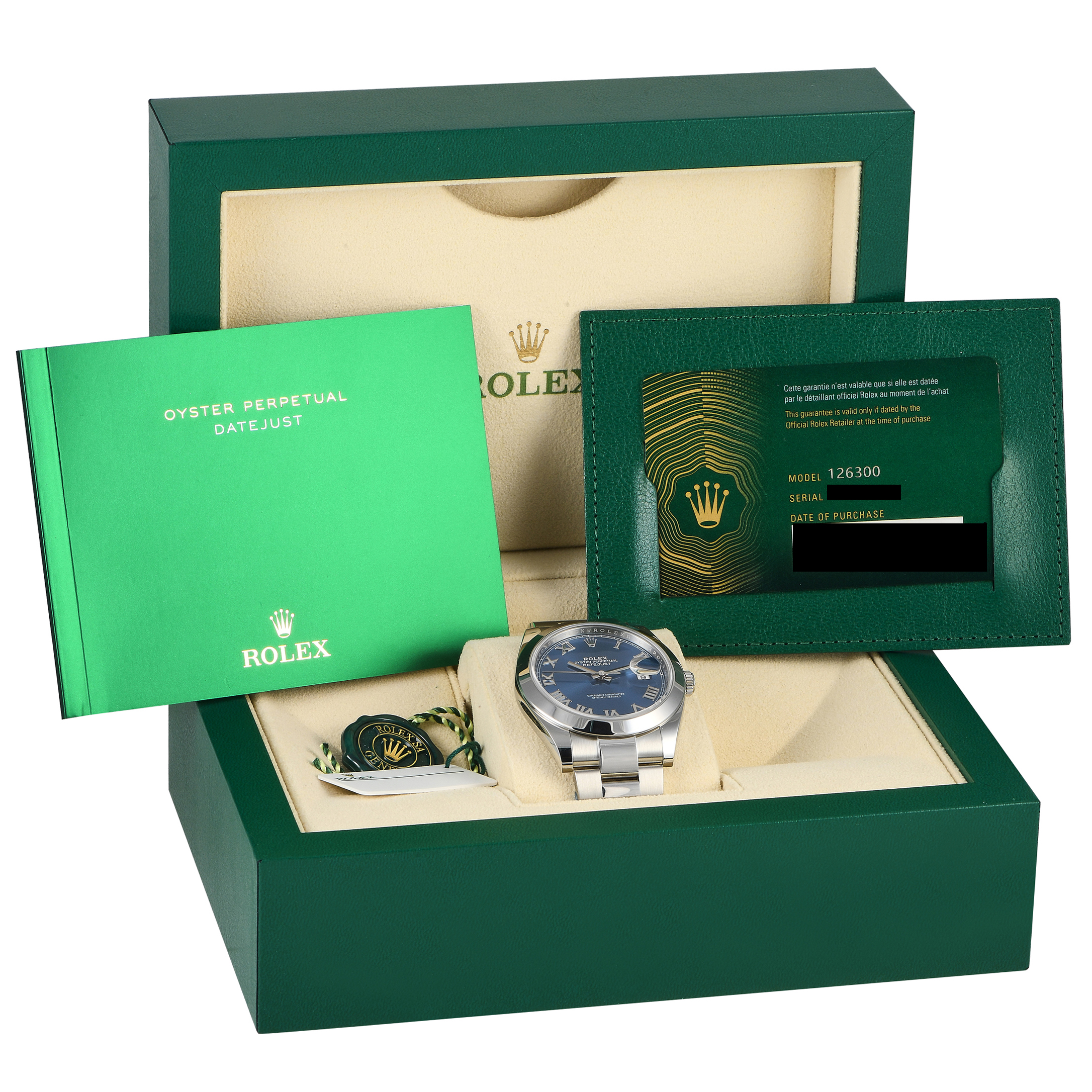Rolex Datejust 41 Azzurro Blue Roman Dial Watch 126300 - Image 5