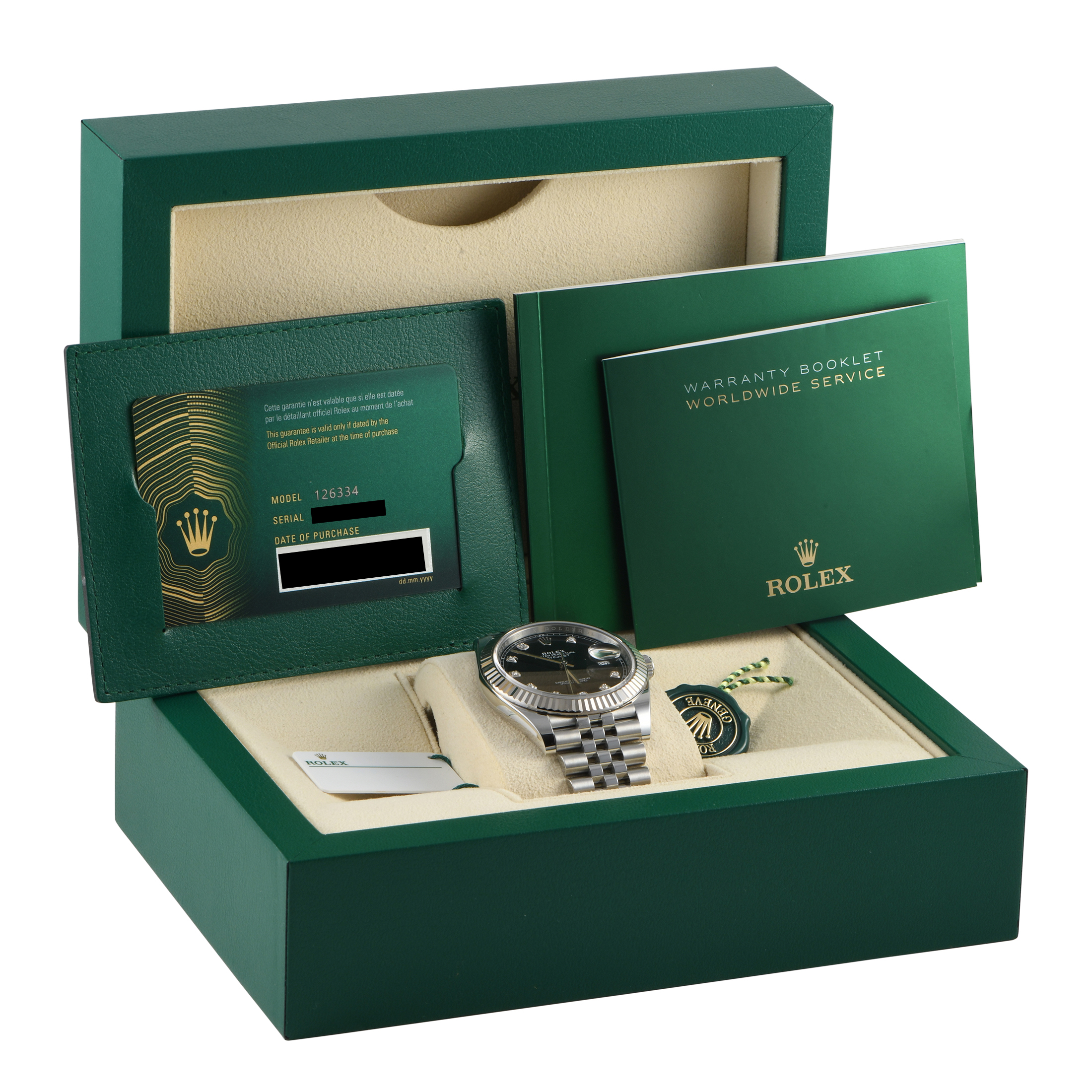 Rolex Datejust 41 Bright Black Diamond-Set Dial Watch 126334 - Image 5