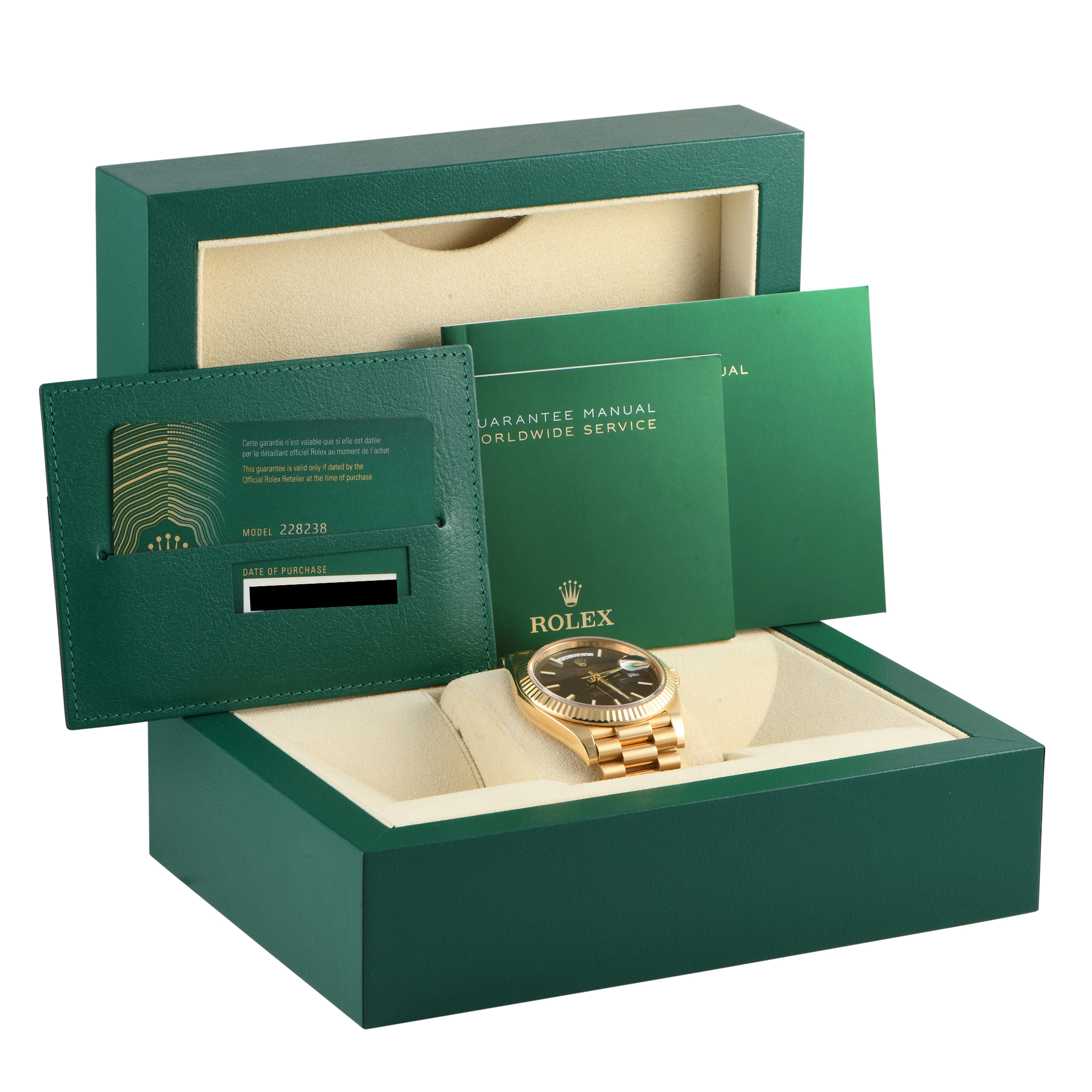 Rolex Day-Date 40 Black Dial Watch 228238 - Image 5