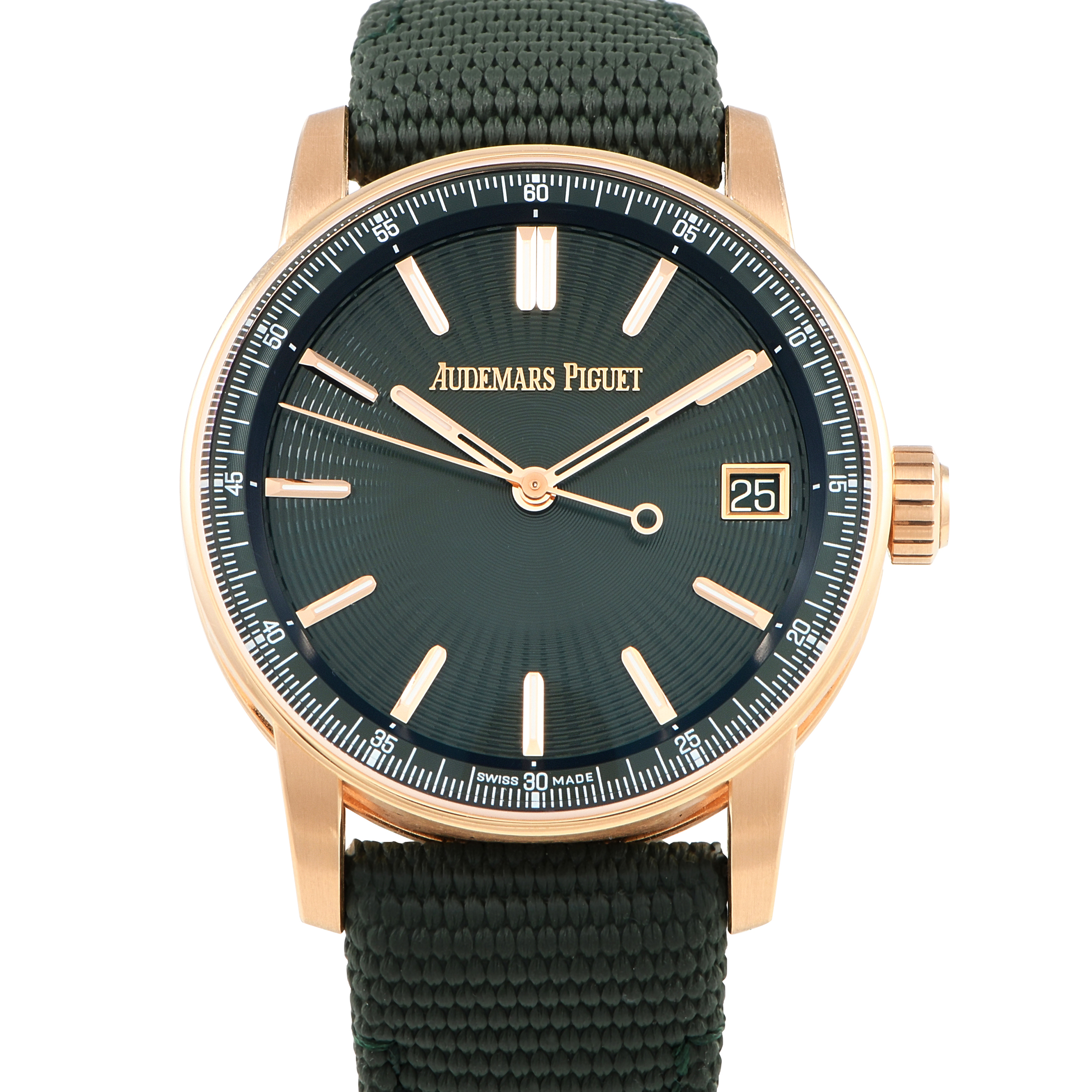 Audemars Piguet Code 11.59 Green Dial Rose Gold Watch 15210OR.OO