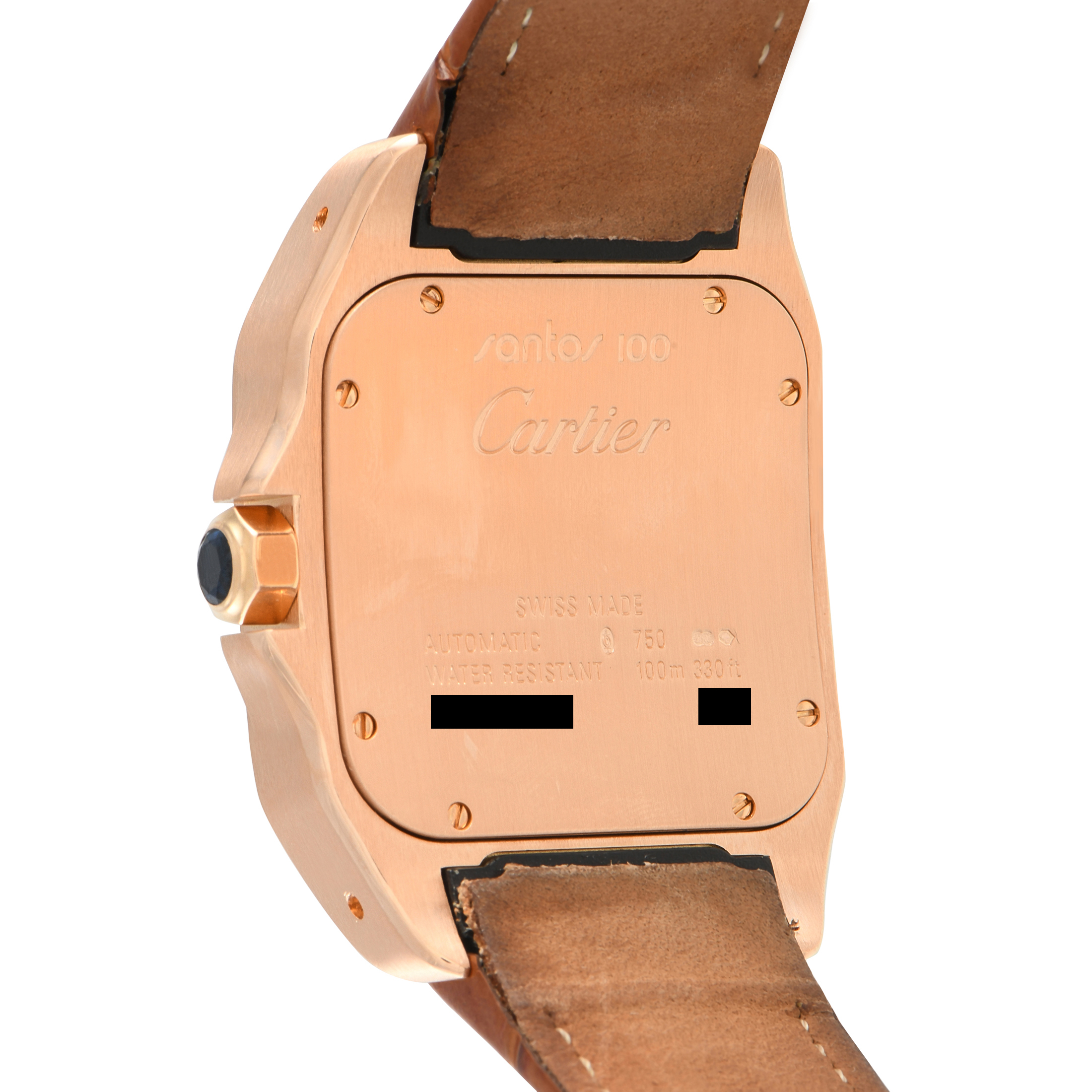 Cartier Santos 100 18K Rose Gold Watch 12800 2792 - Image 3