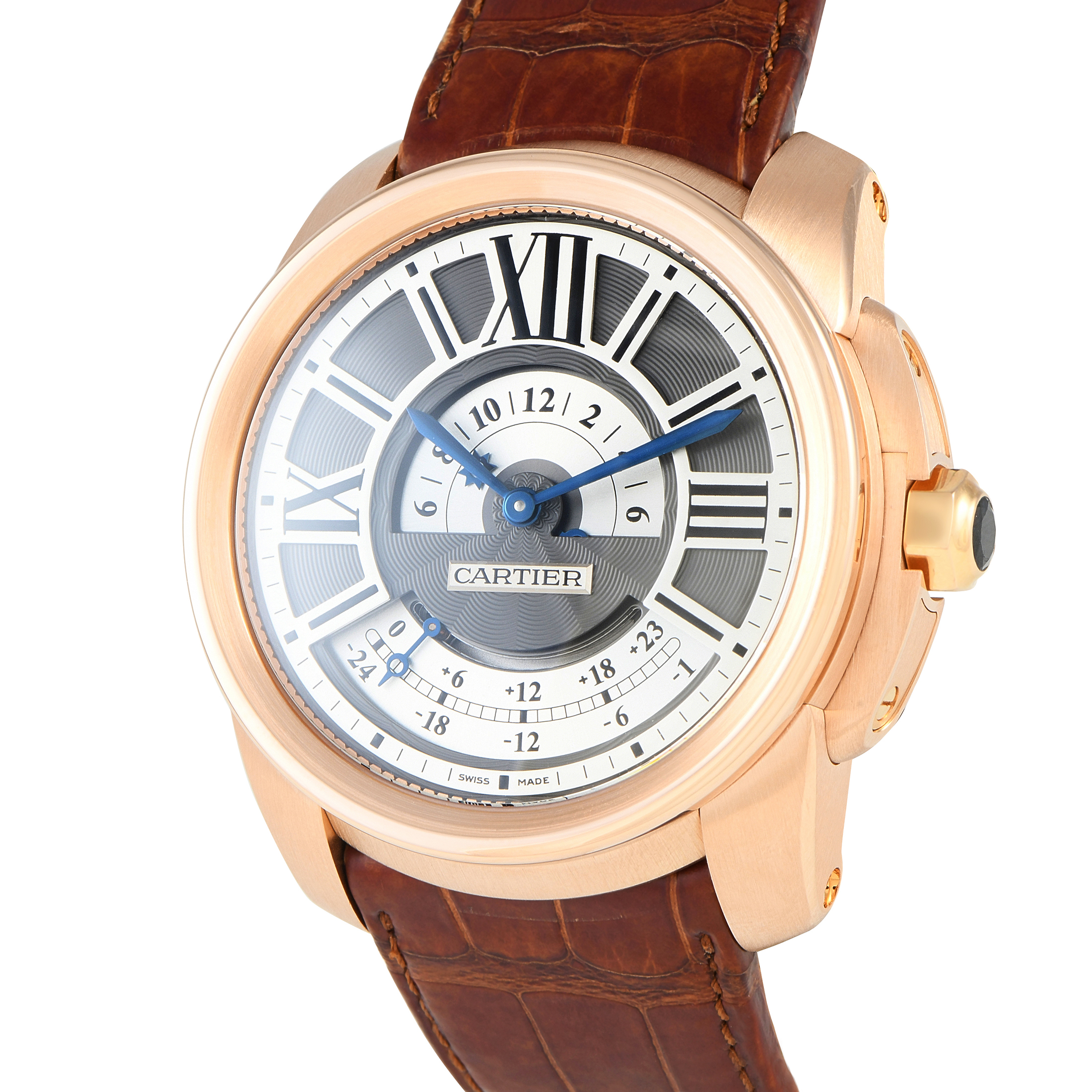 Cartier Calibre de Cartier Multiple Time Zone Rose Gold Watch W7100025 - Image 2