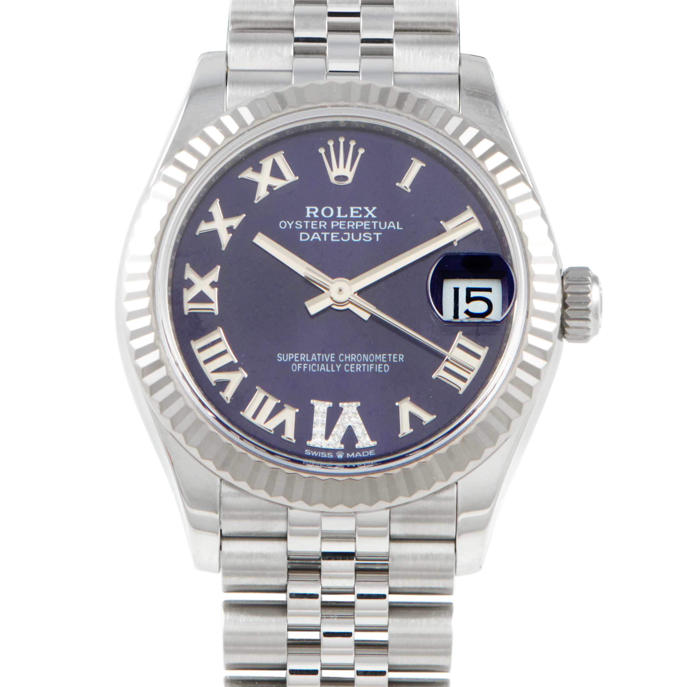 Rolex Datejust 31 Aubergine Diamond Dial Watch 278274