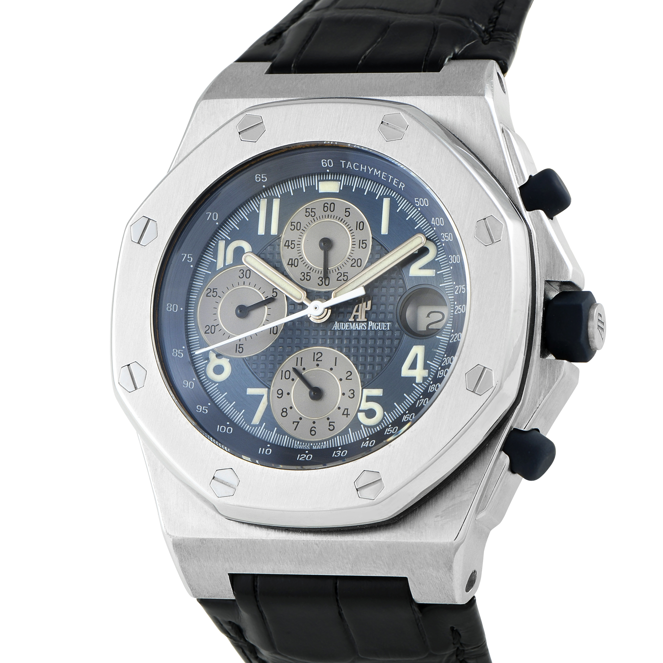 Audemars Piguet Royal Oak Offshore Steel in Leather Men's Watch 25770ST.OO.A001KE.01 - Image 2