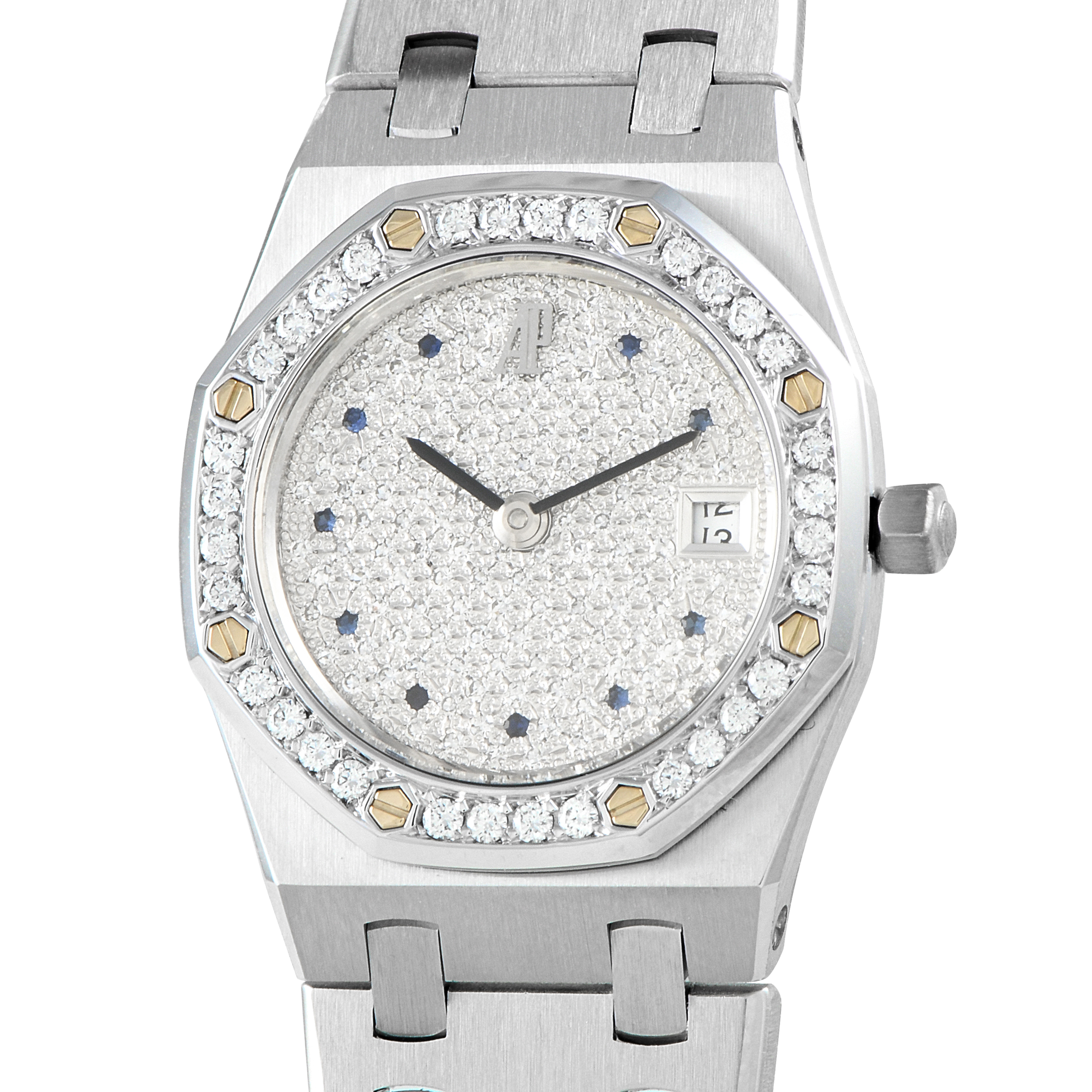 Audemars Piguet Royal Oak Mini Diamond Dial and Bezel Quartz Watch - Image 2