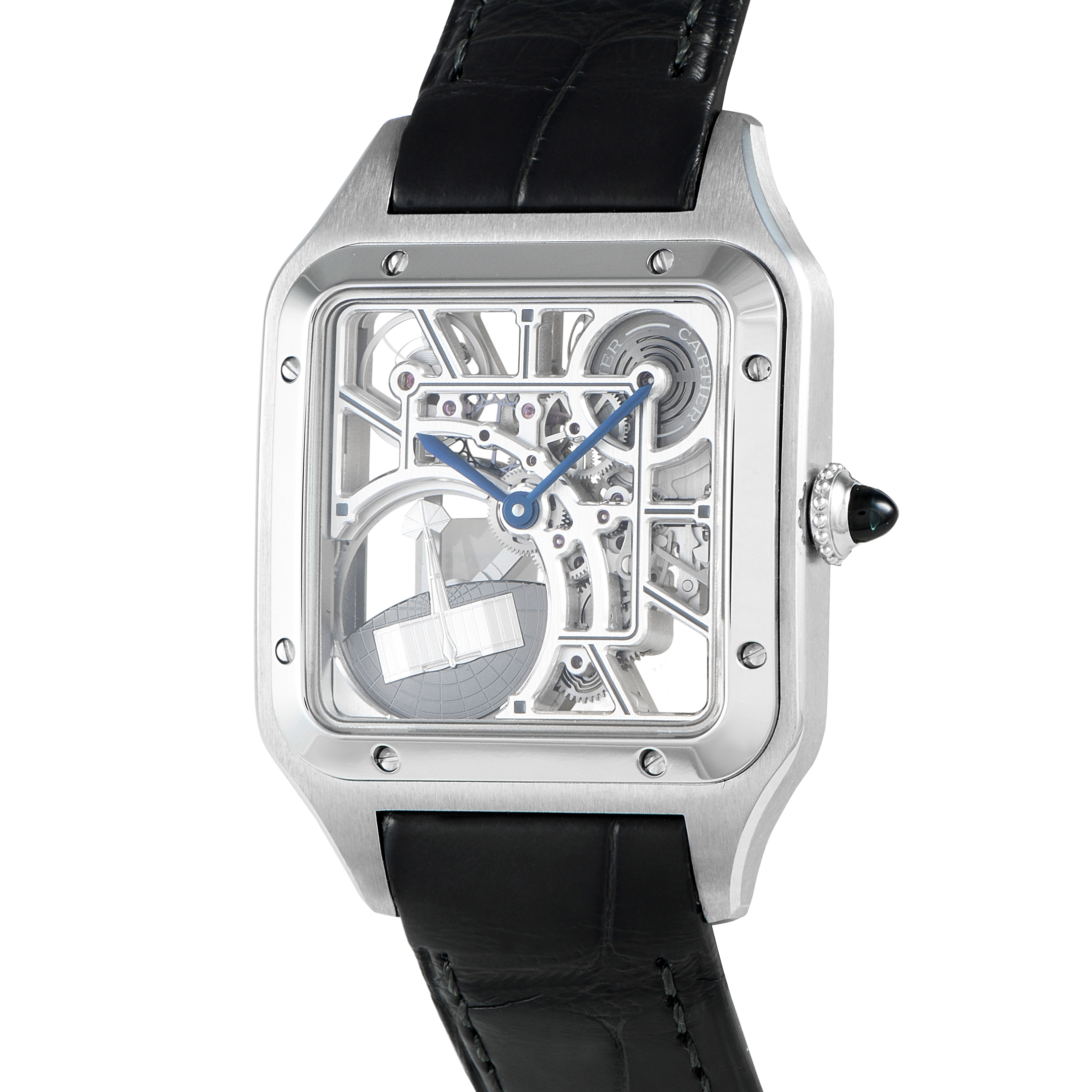 Cartier Santos-Dumont Skeleton Dial Micro-Rotor Watch WHSA0032 - Image 2