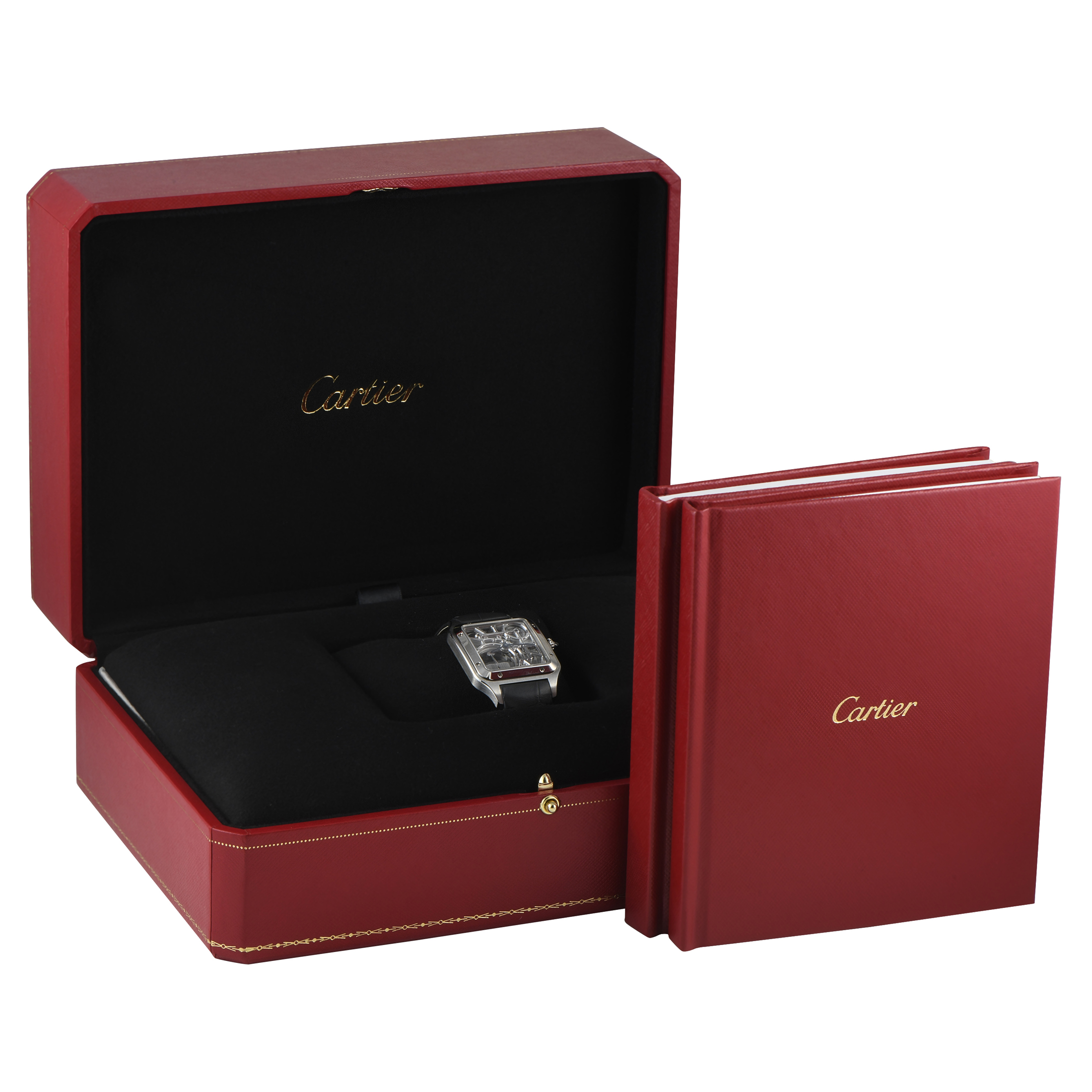 Cartier Santos-Dumont Skeleton Dial Micro-Rotor Watch WHSA0032 - Image 5