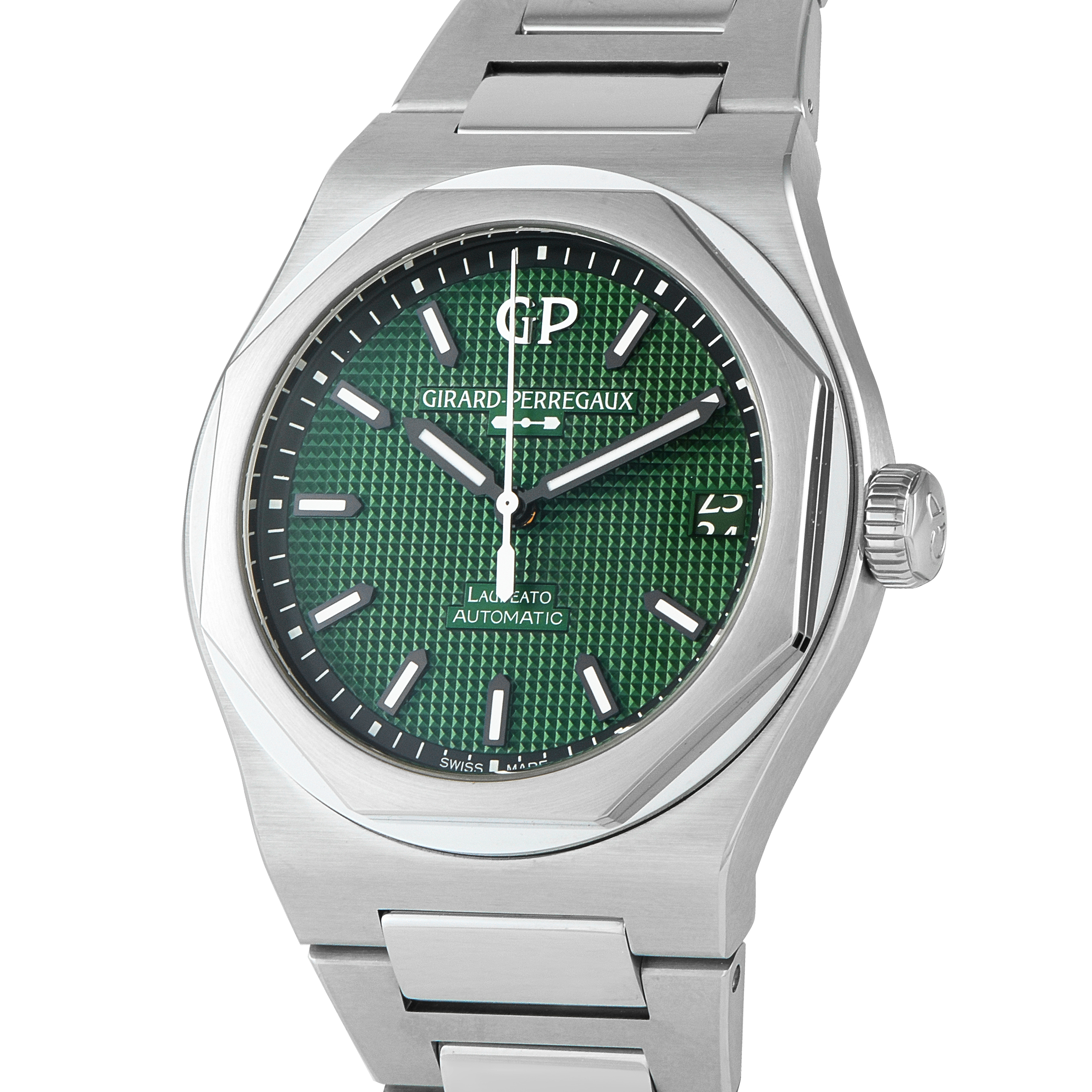 Girard Perregaux Laureato 42mm Green Dial Steel Watch 81010-11-3153-1CM - Image 2