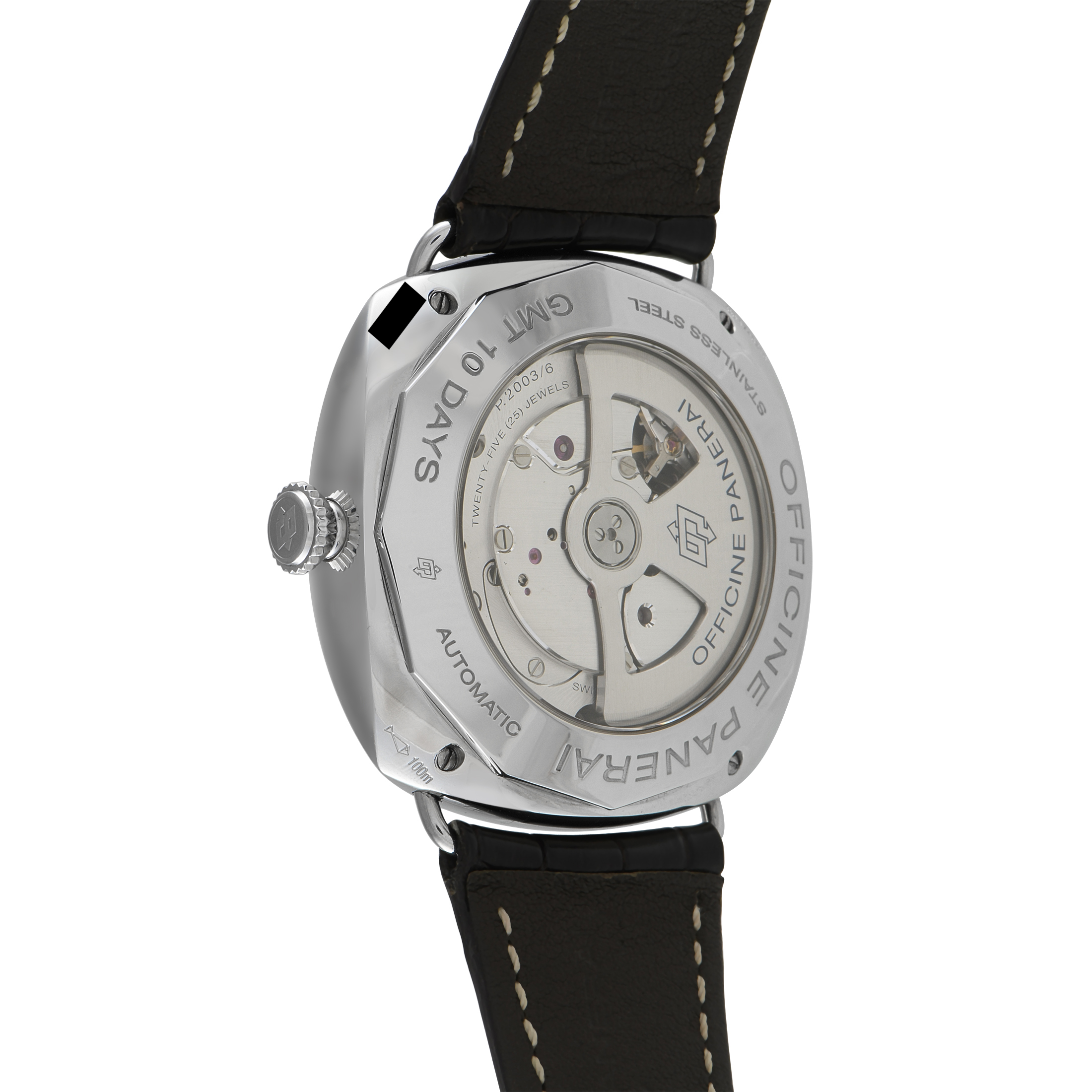 Officine Panerai Radiomir 10 Days GMT Steel Watch pam323 - Image 3