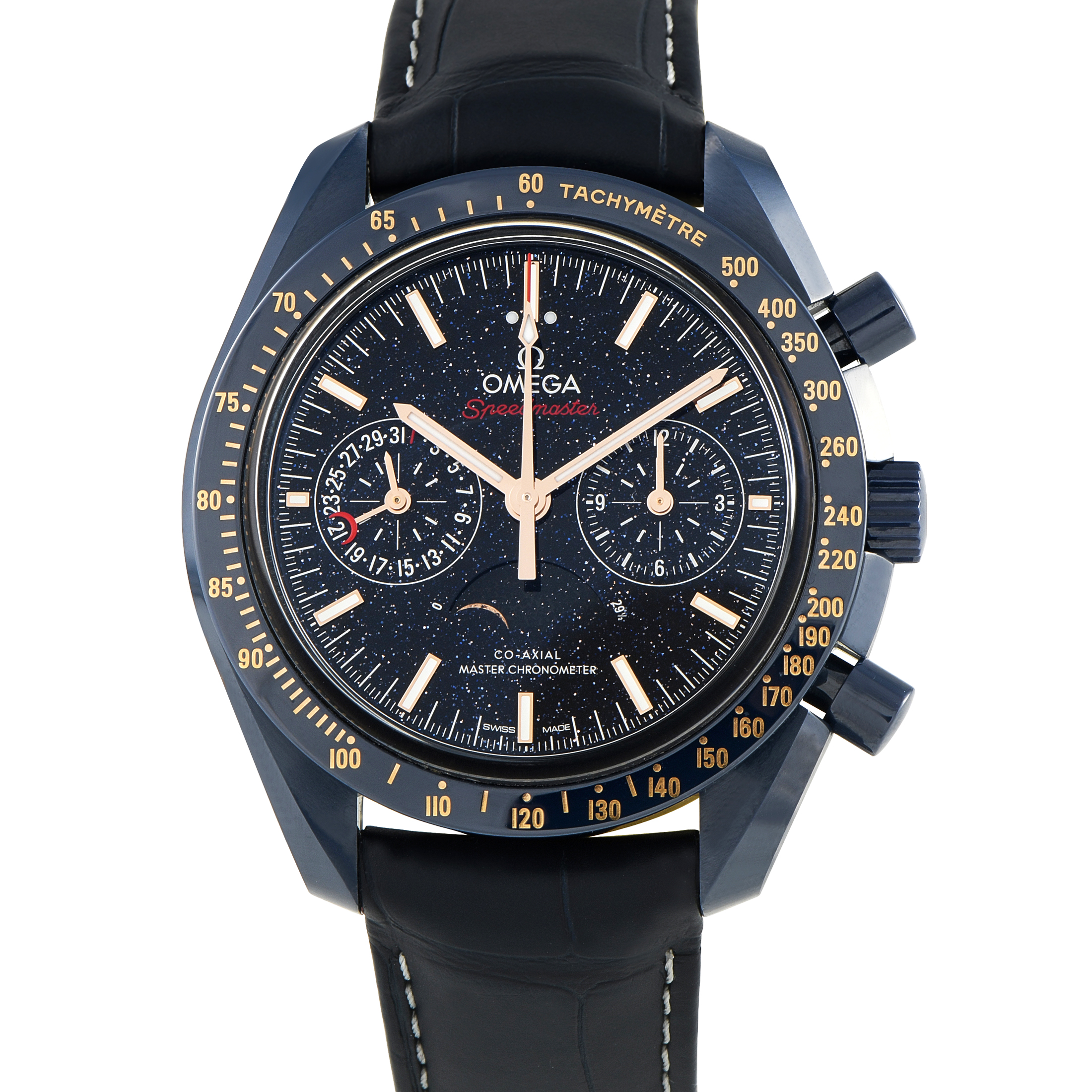 Omega Speedmaster Moonphase Blue Side of the Moon Blue Ceramic Watch 304.93.44.52.03.002