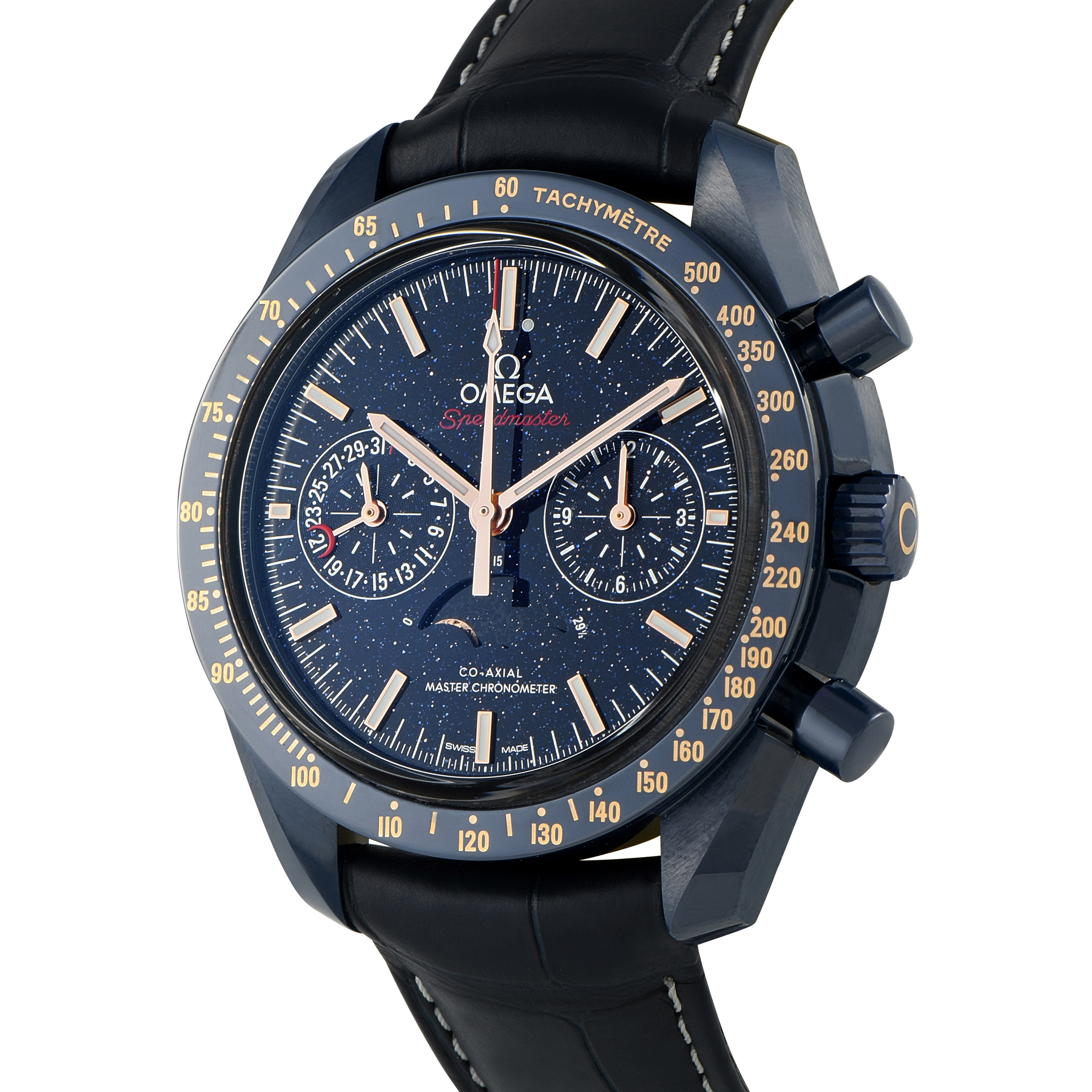 Omega Speedmaster Moonphase Blue Side of the Moon Blue Ceramic Watch 304.93.44.52.03.002 - Image 2