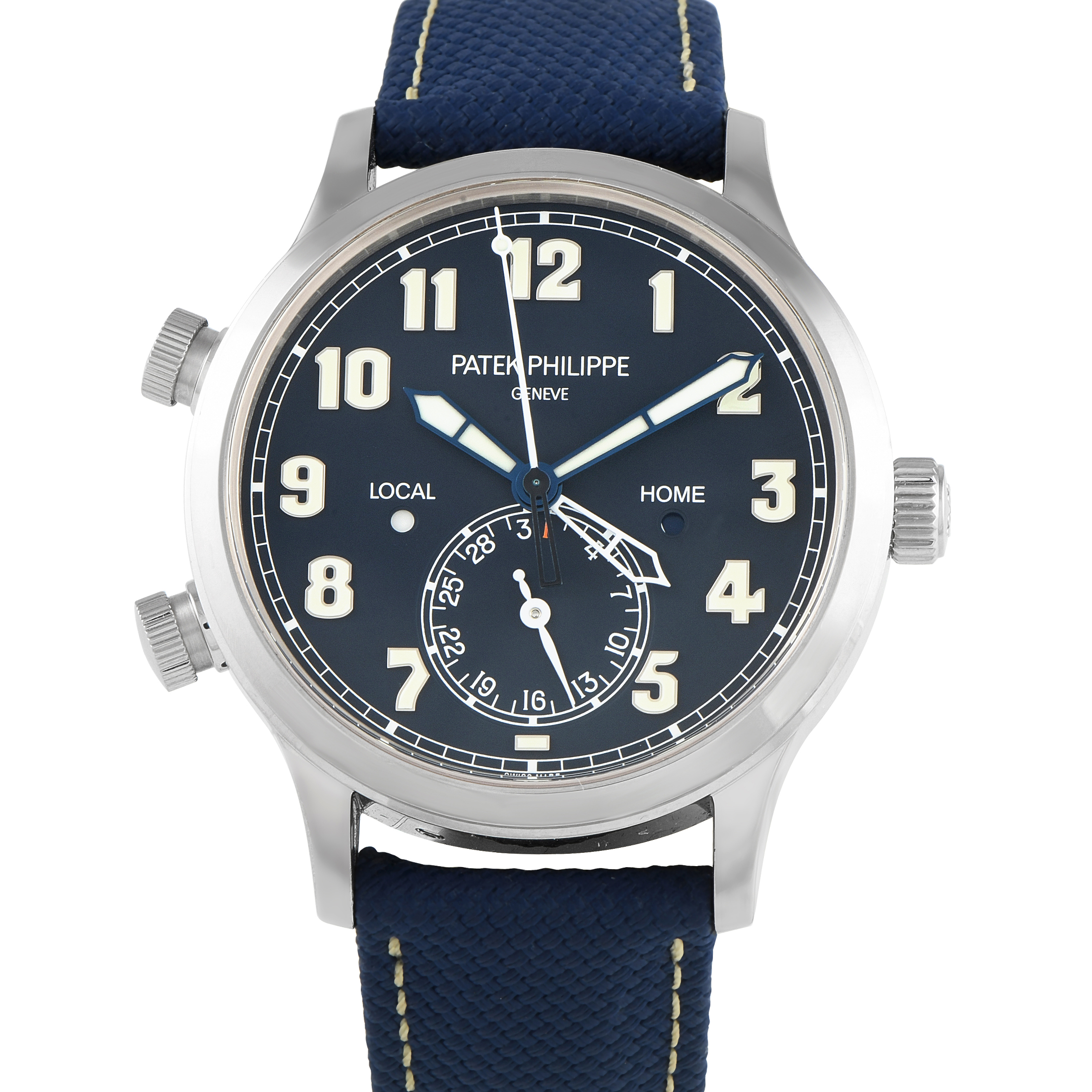 Patek Philippe Pilot Travel Time 18K White Gold Watch 5524G-001