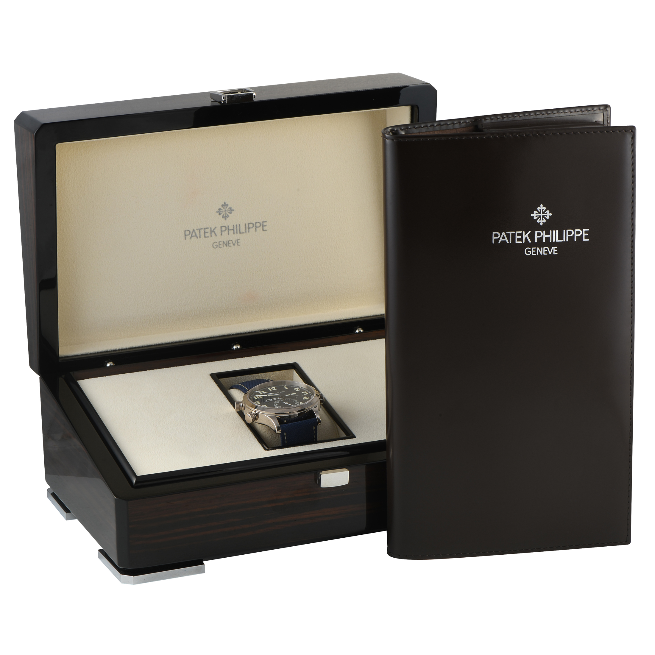 Patek Philippe Pilot Travel Time 18K White Gold Watch 5524G-001 - Image 5