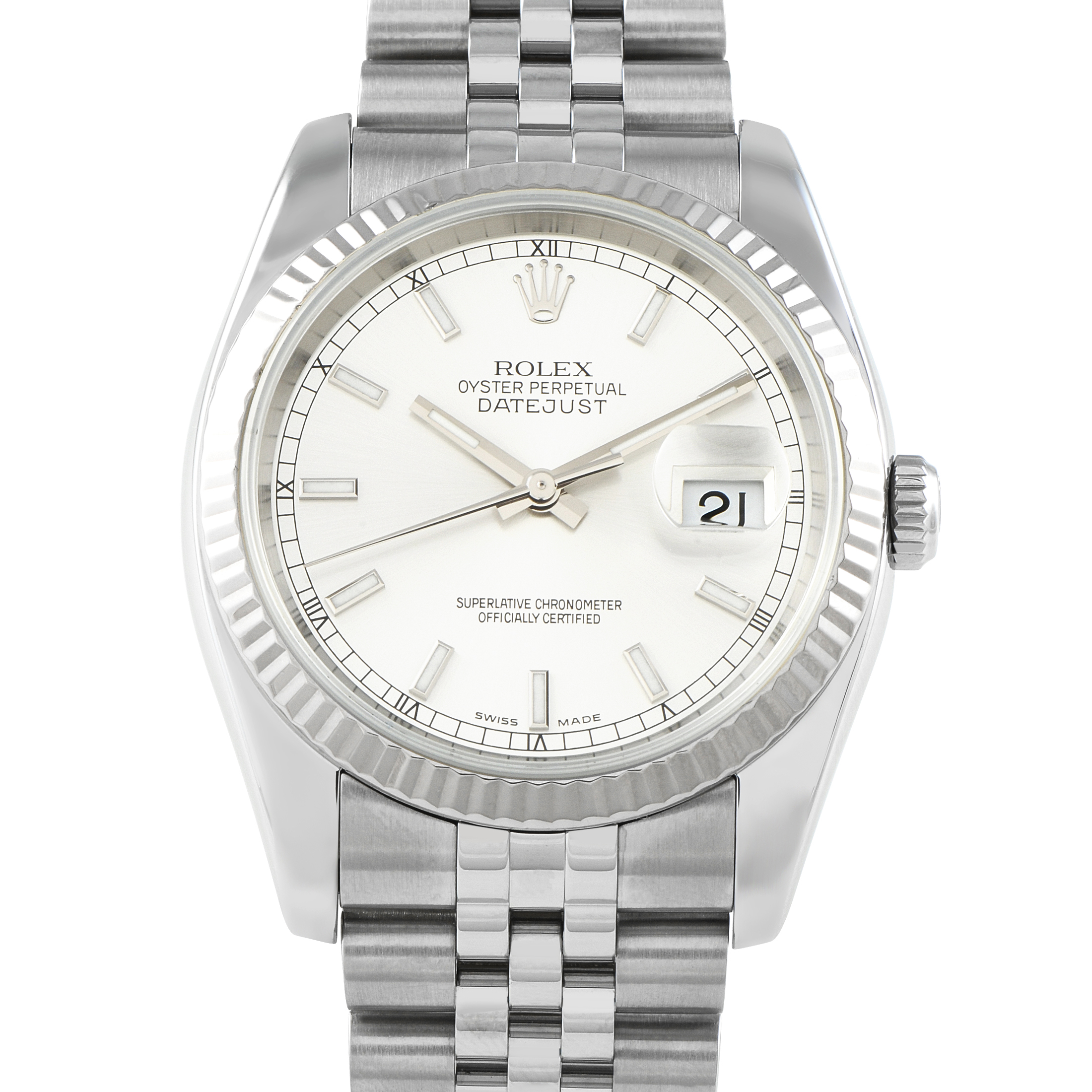 Rolex Datejust 36 Silver Dial Steel Jubilee Watch 116234