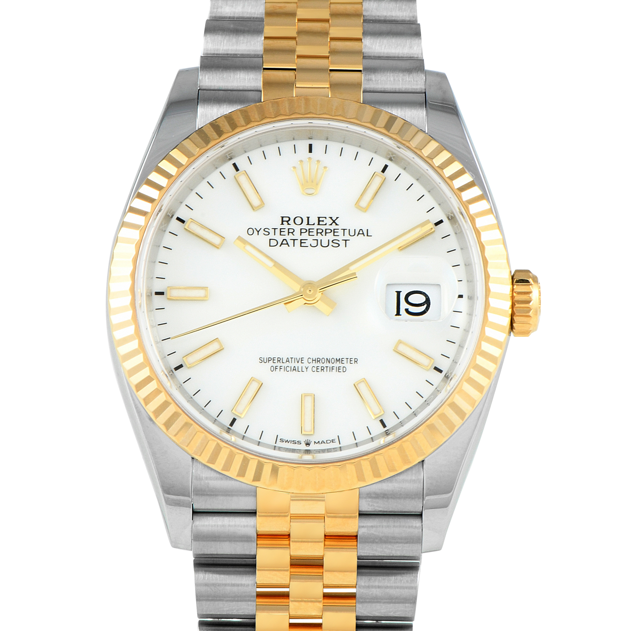 Rolex Datejust 36 White Dial Watch 126233