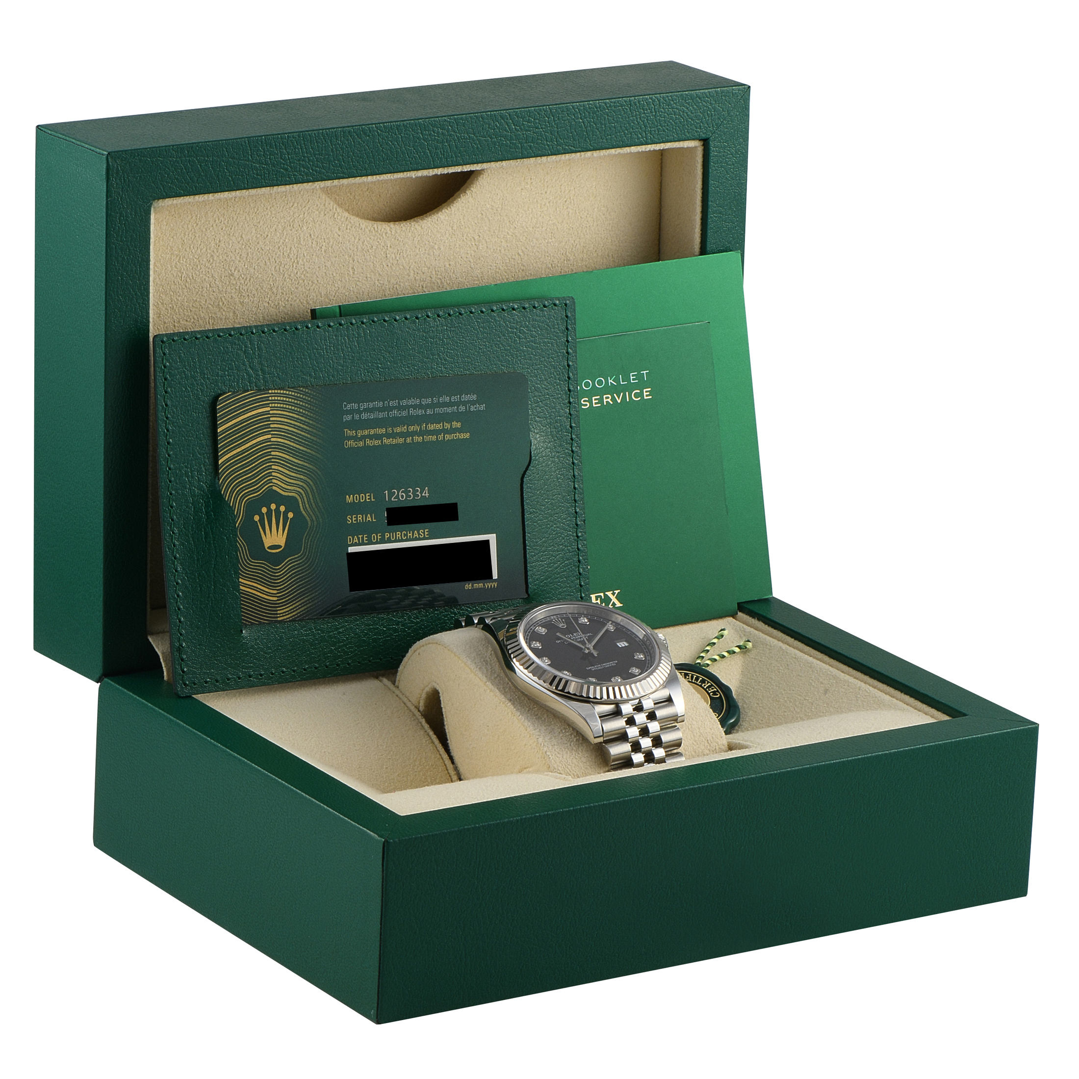 Rolex Datejust 41 Black Diamond Dial Jubilee Watch 126334 - Image 5