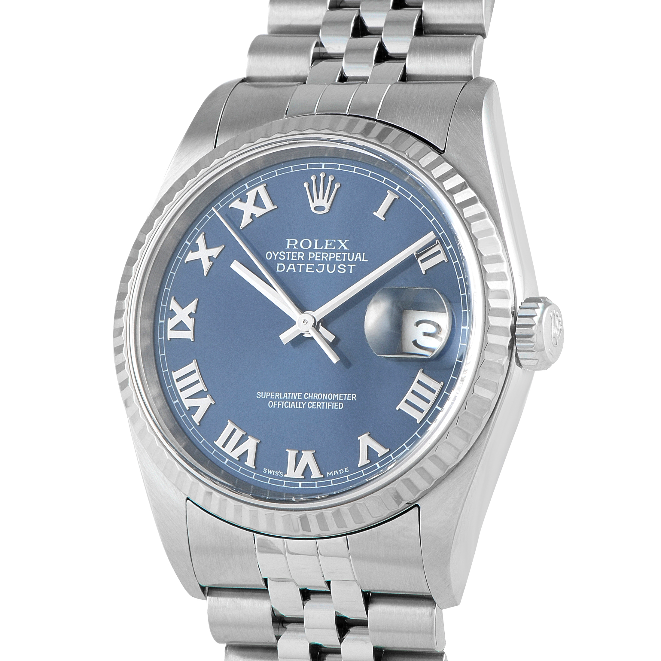 Rolex Datejust 36 Blue Roman Dial Jubilee Watch 16234 - Image 2