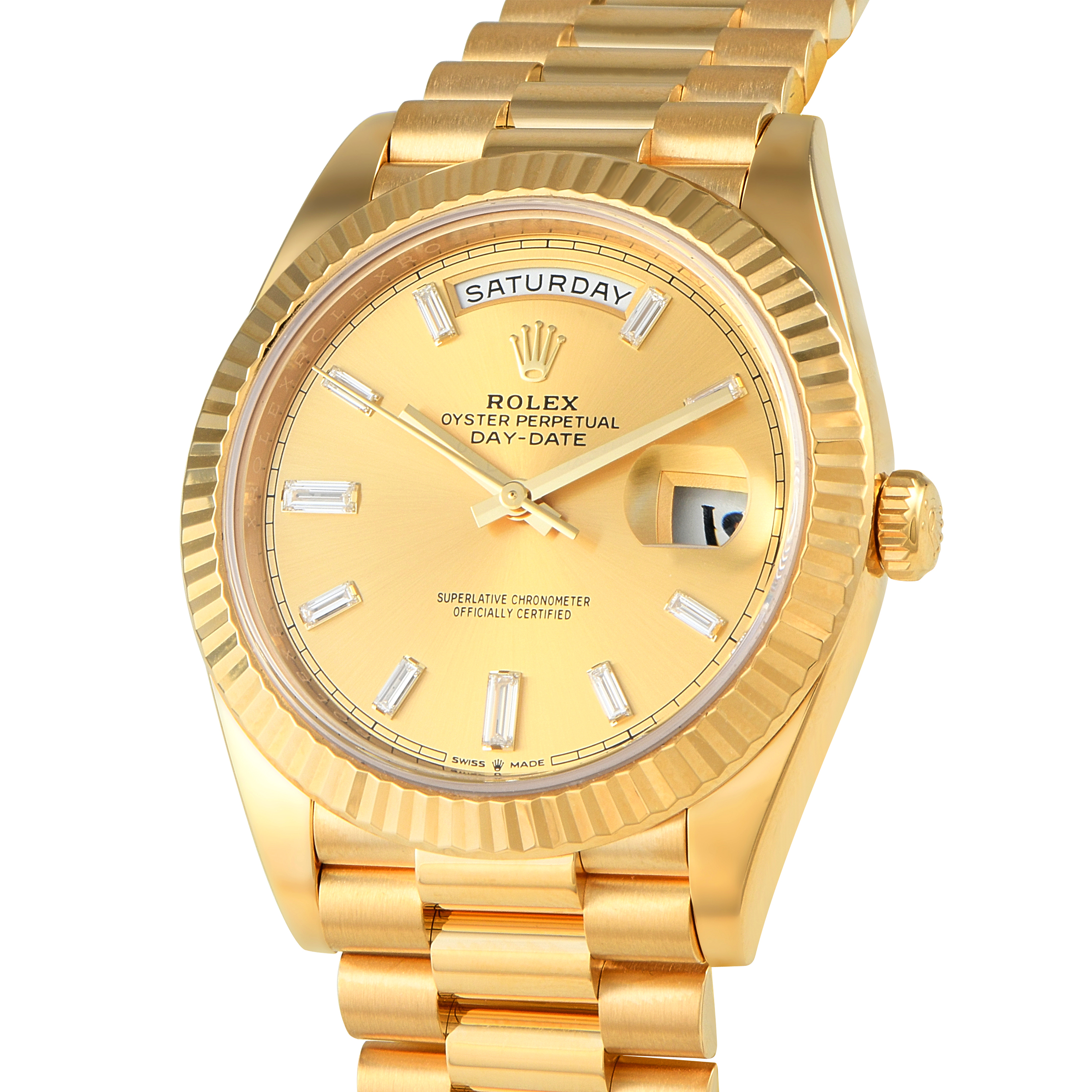 Rolex Day-Date 40 Champagne Diamond Dial Yellow Gold President Watch 228238 - Image 2