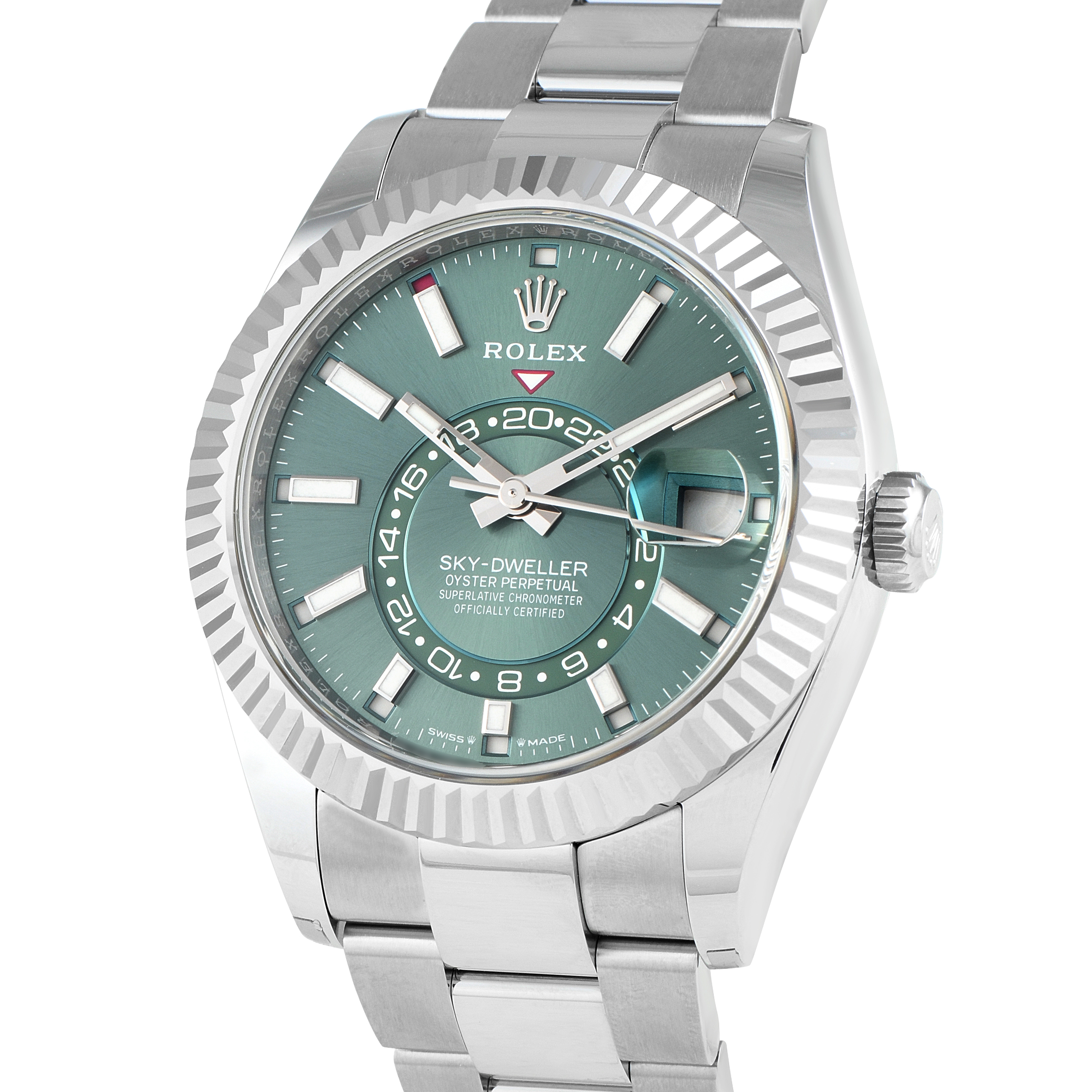 Rolex Sky-Dweller Mint Green Dial Oystersteel Oyster Watch 336934 - Image 2