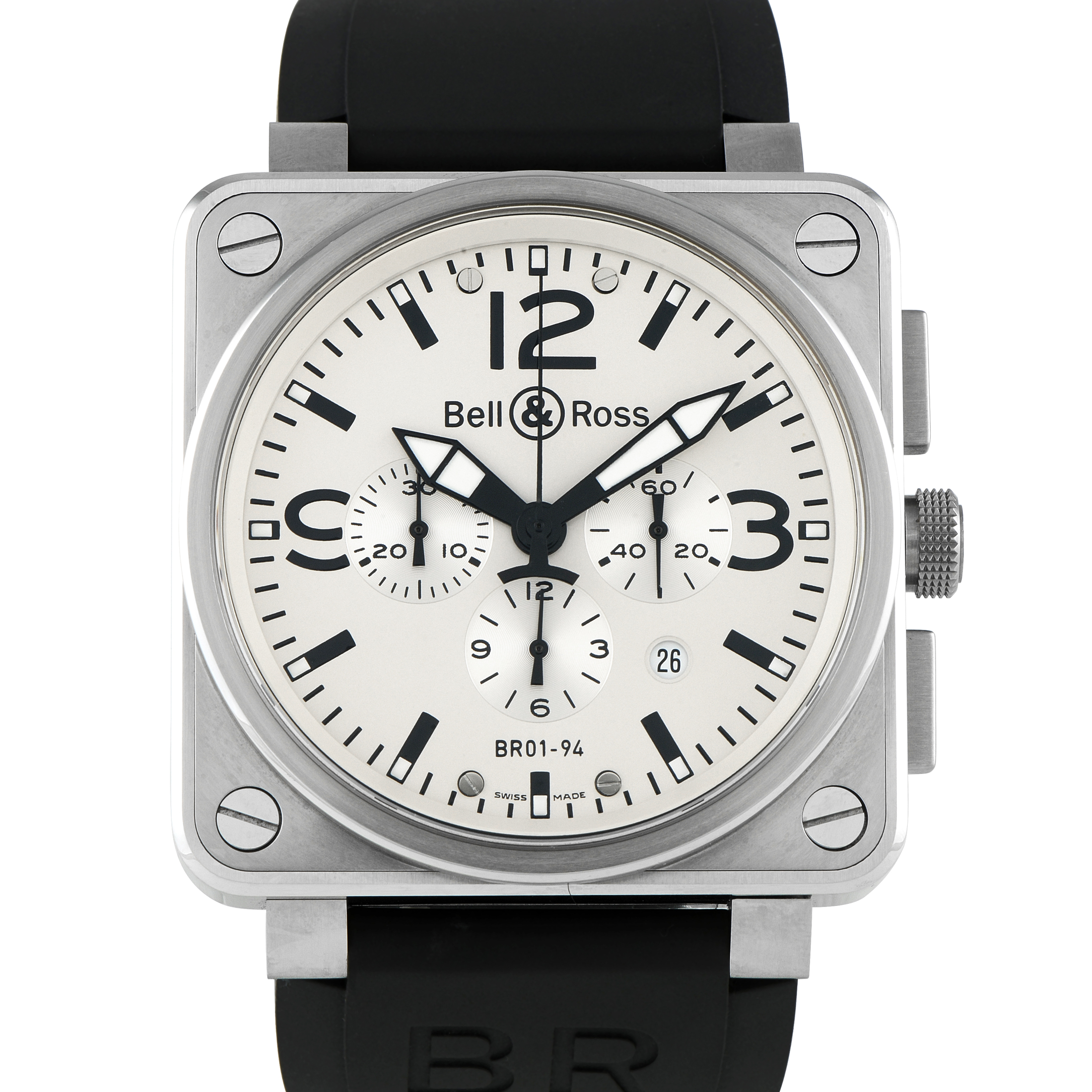 Bell & Ross BR01-94 Aviation Chronograph Steel Watch BR01-94