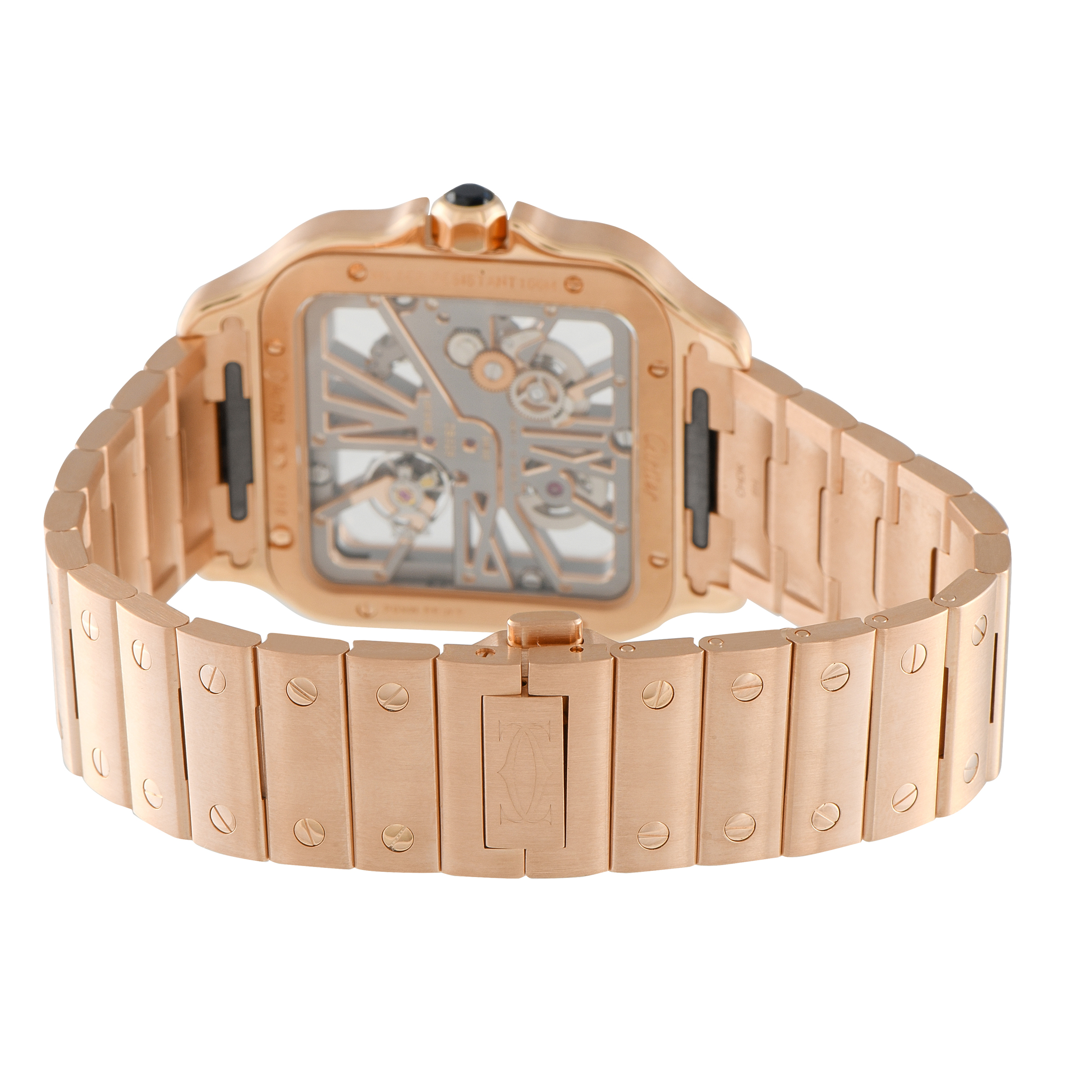Cartier Santos Skeleton Rose Gold Watch WHSA0016 - Image 4
